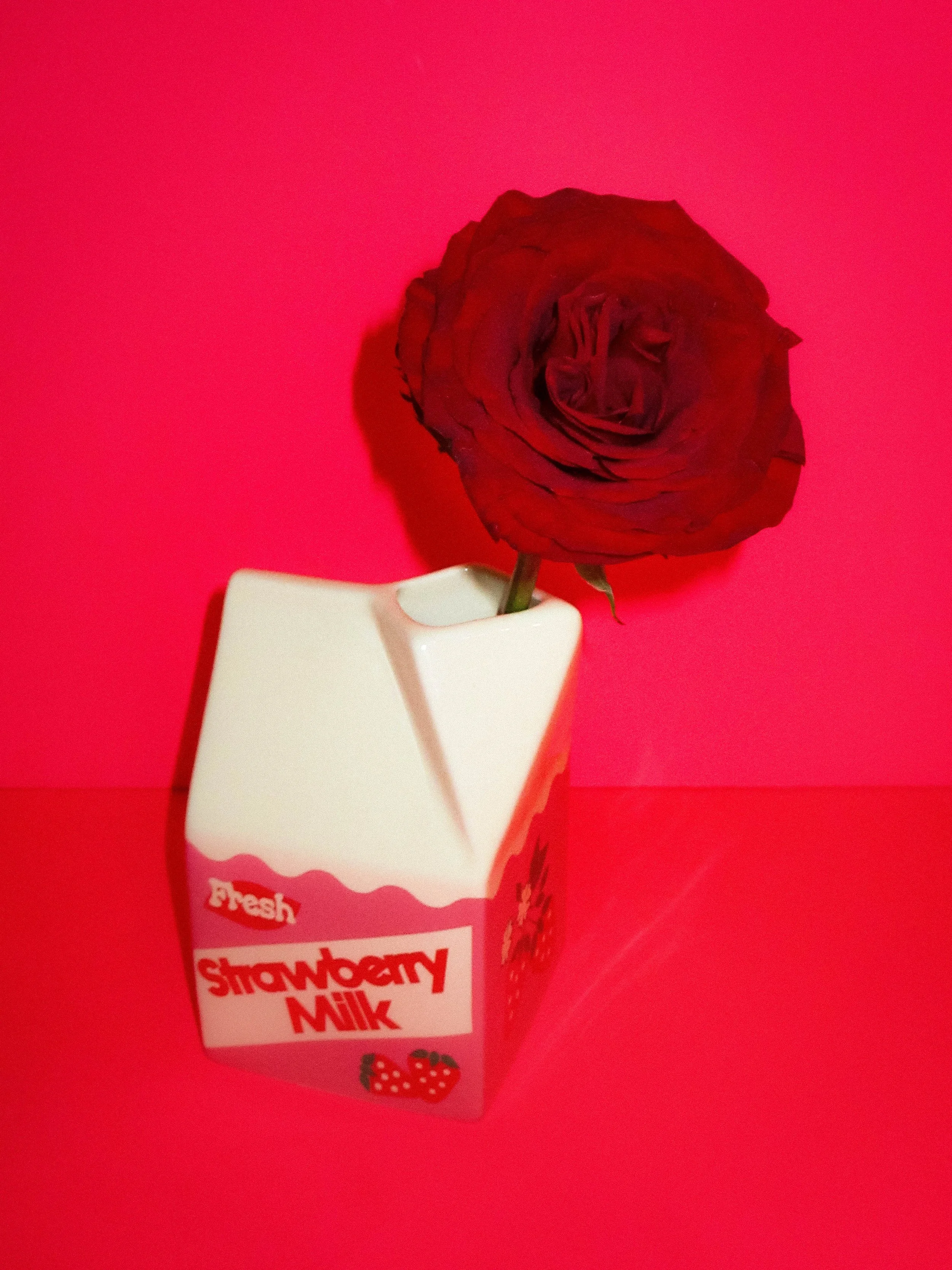 Strawberry Milk Ceramic Vase by ban.do