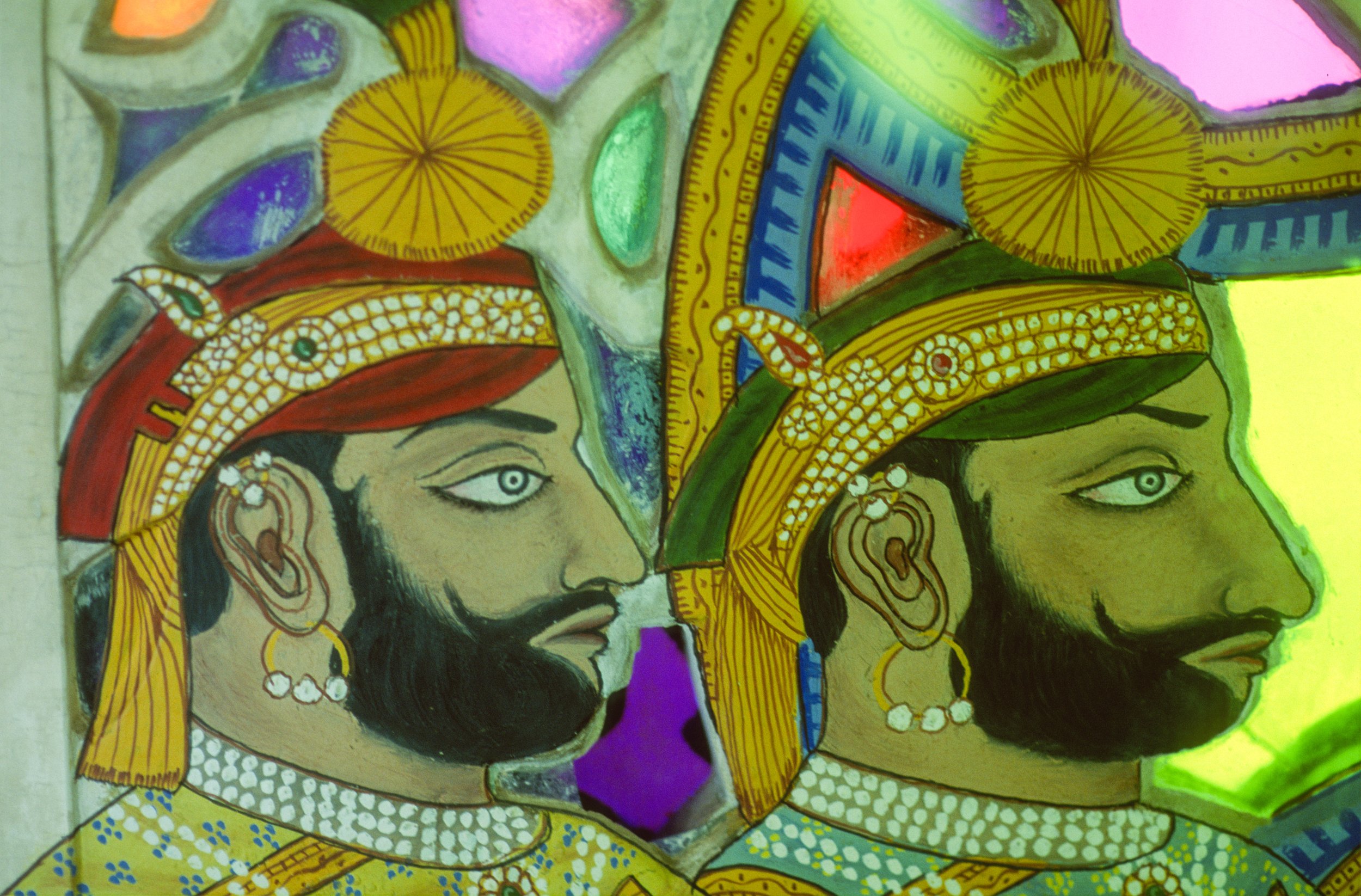 Stained glass, City Palace, Udaipur