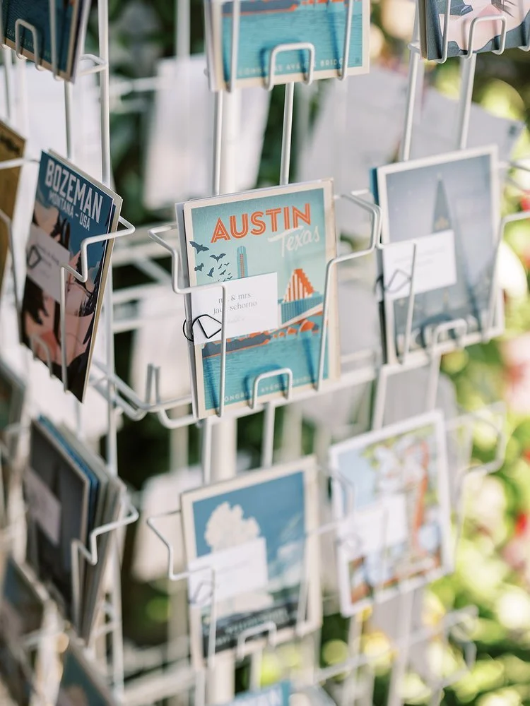 post cards with escort cards for Texas Seating Chart