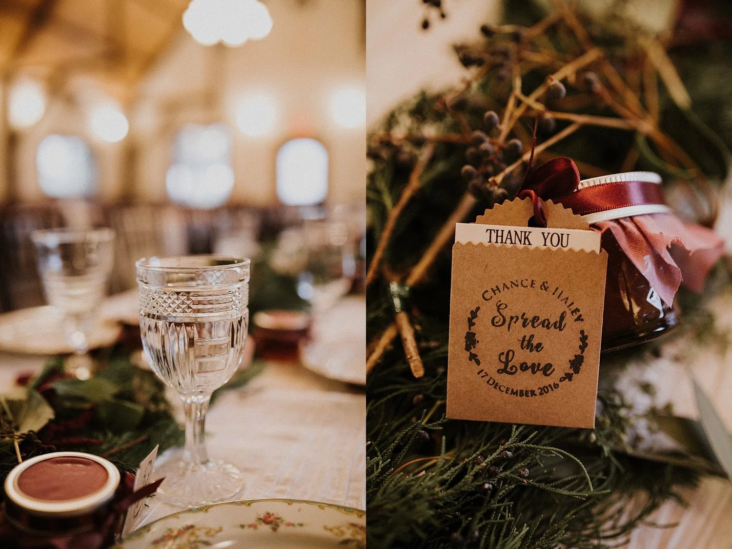 Hollow Hill Event Center Wedding jam favor tag