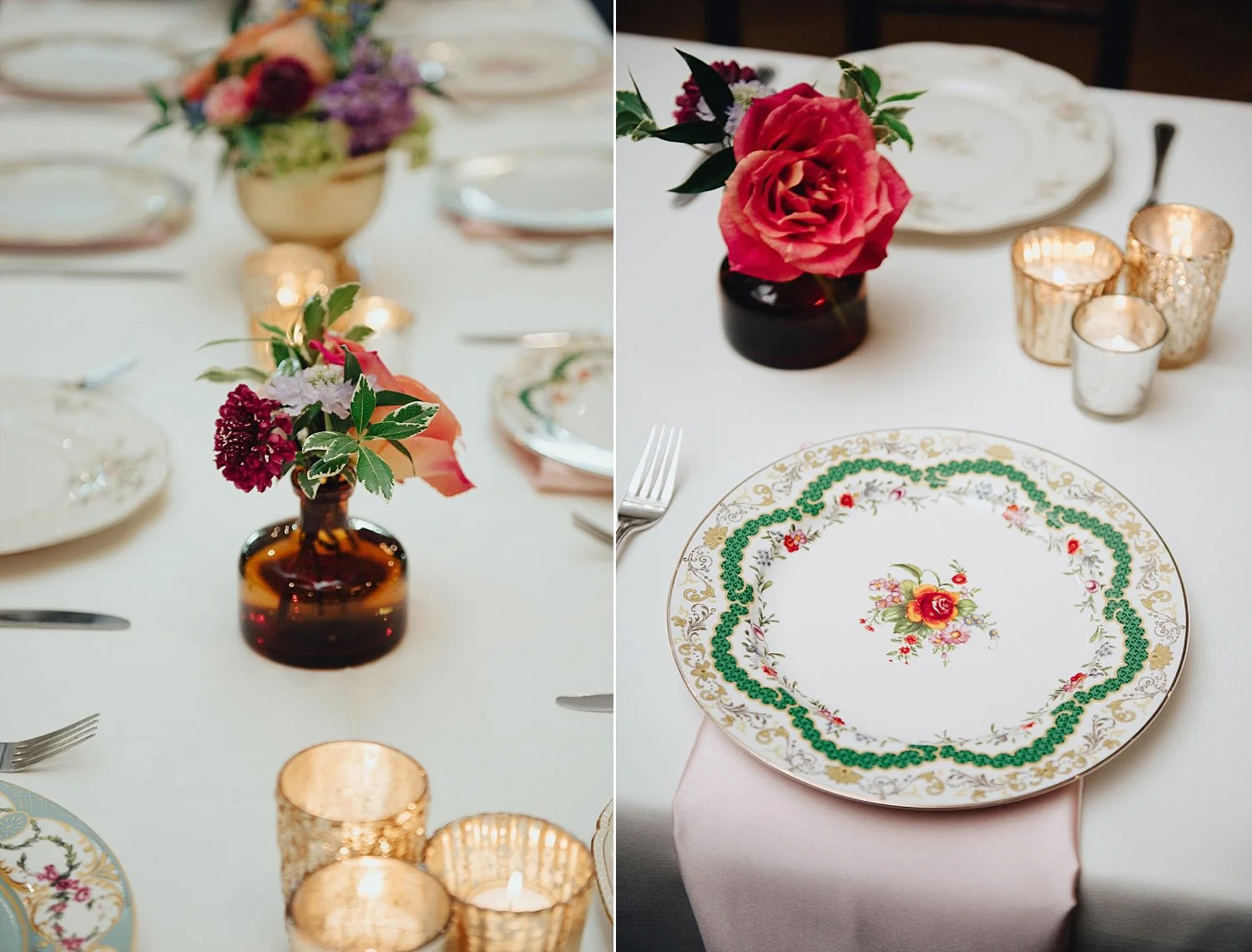 The Orchard Azle wedding colorful wedding flowersThe Orchard Azle wedding flowers in medicine jars