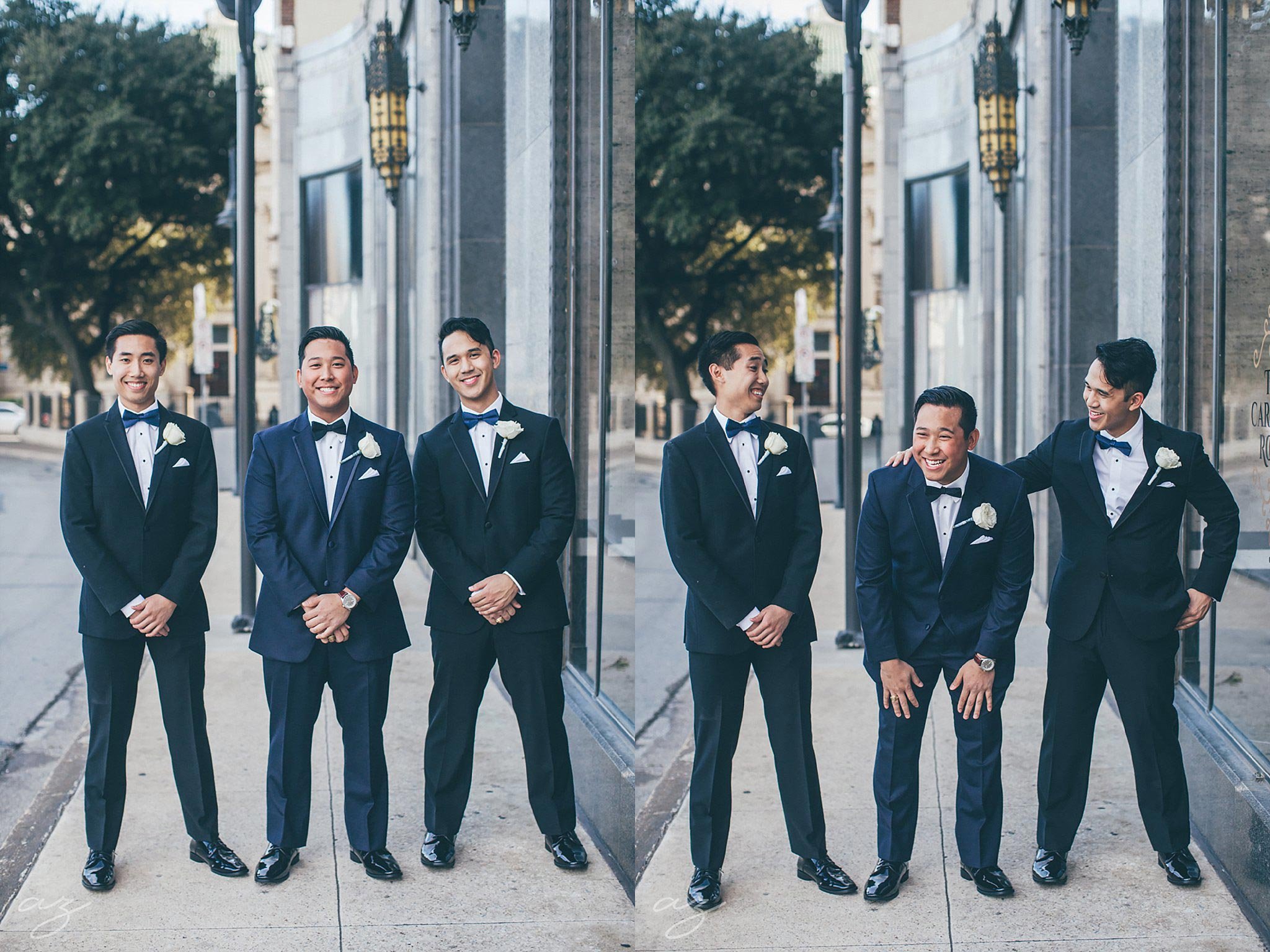 groom and groomsmen outside the Carlisle Room