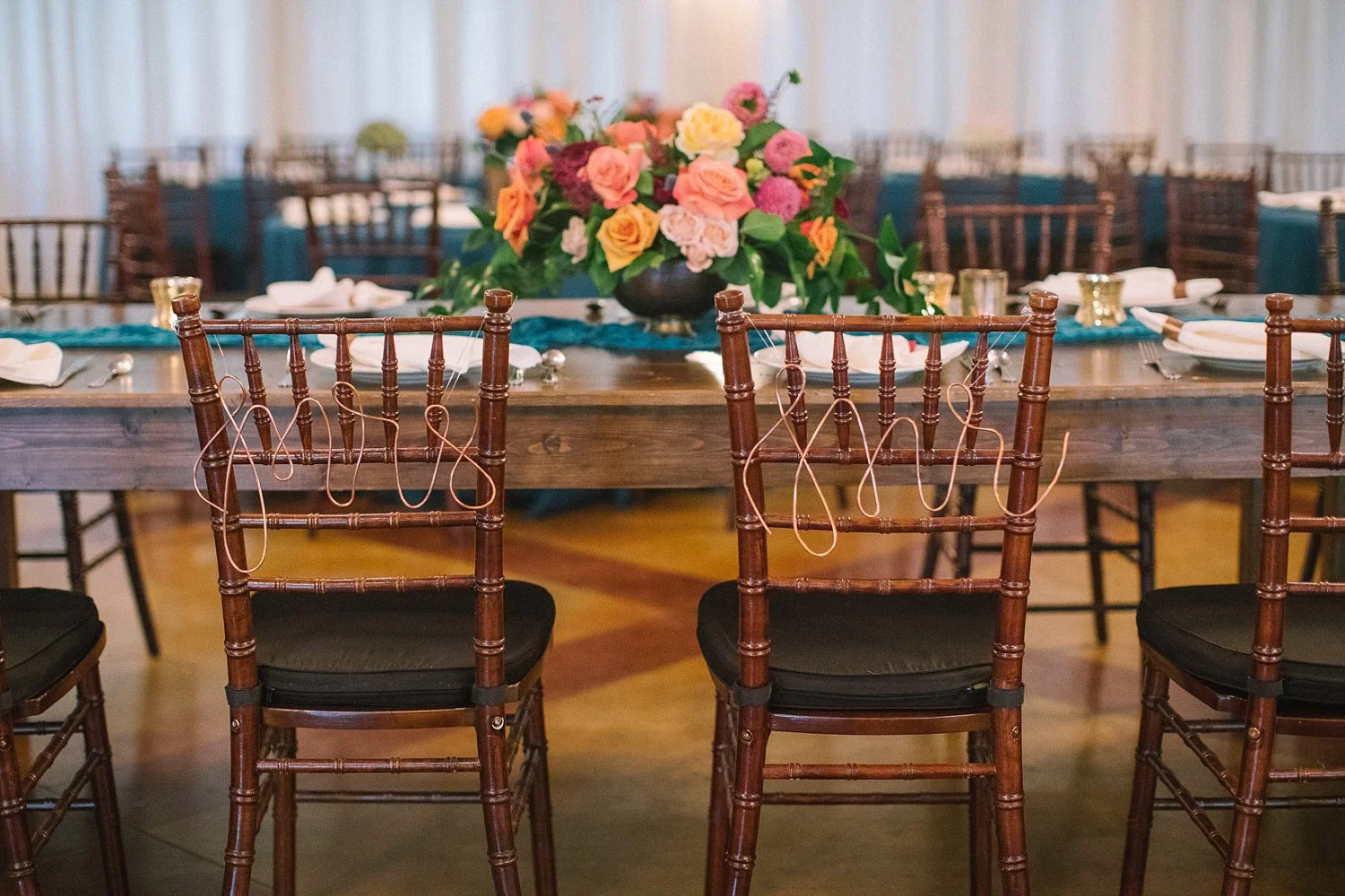 Mr. &amp; Mrs. copper wire signs