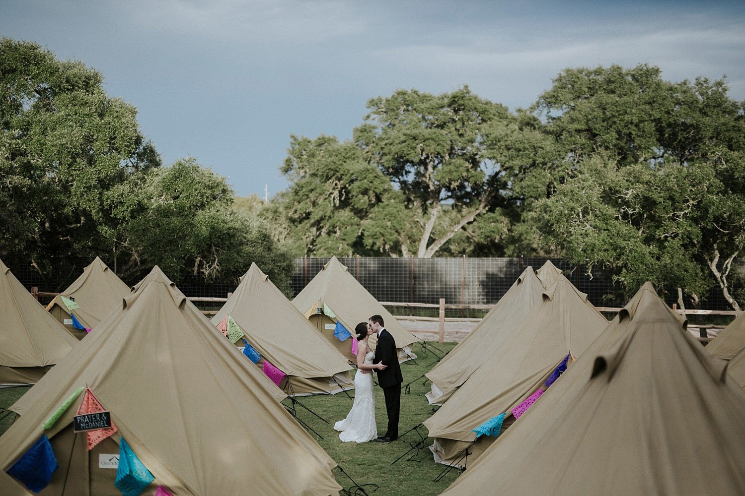 glamping at a wedding