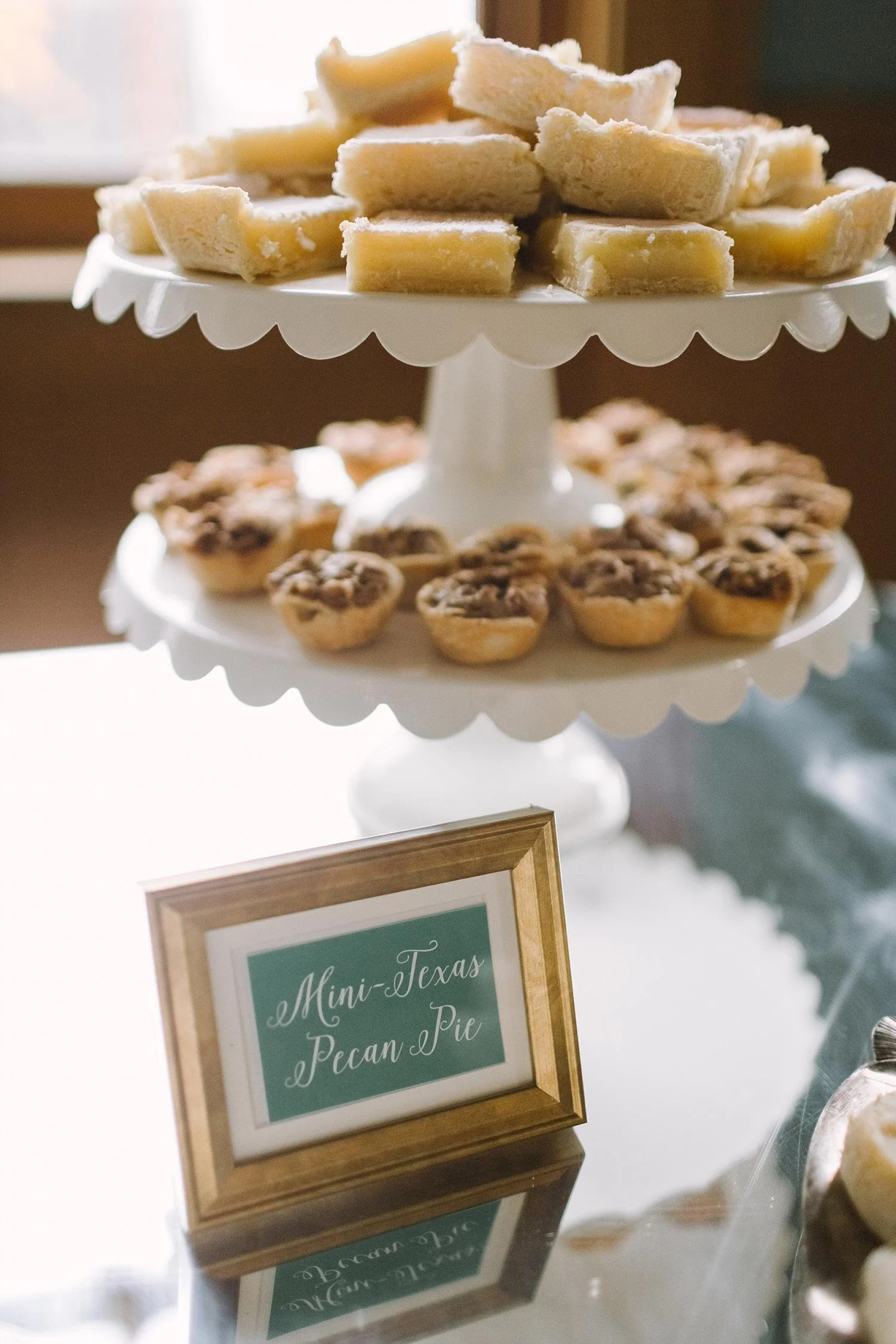 Old Red Museum wedding southern desert bar on mirror table