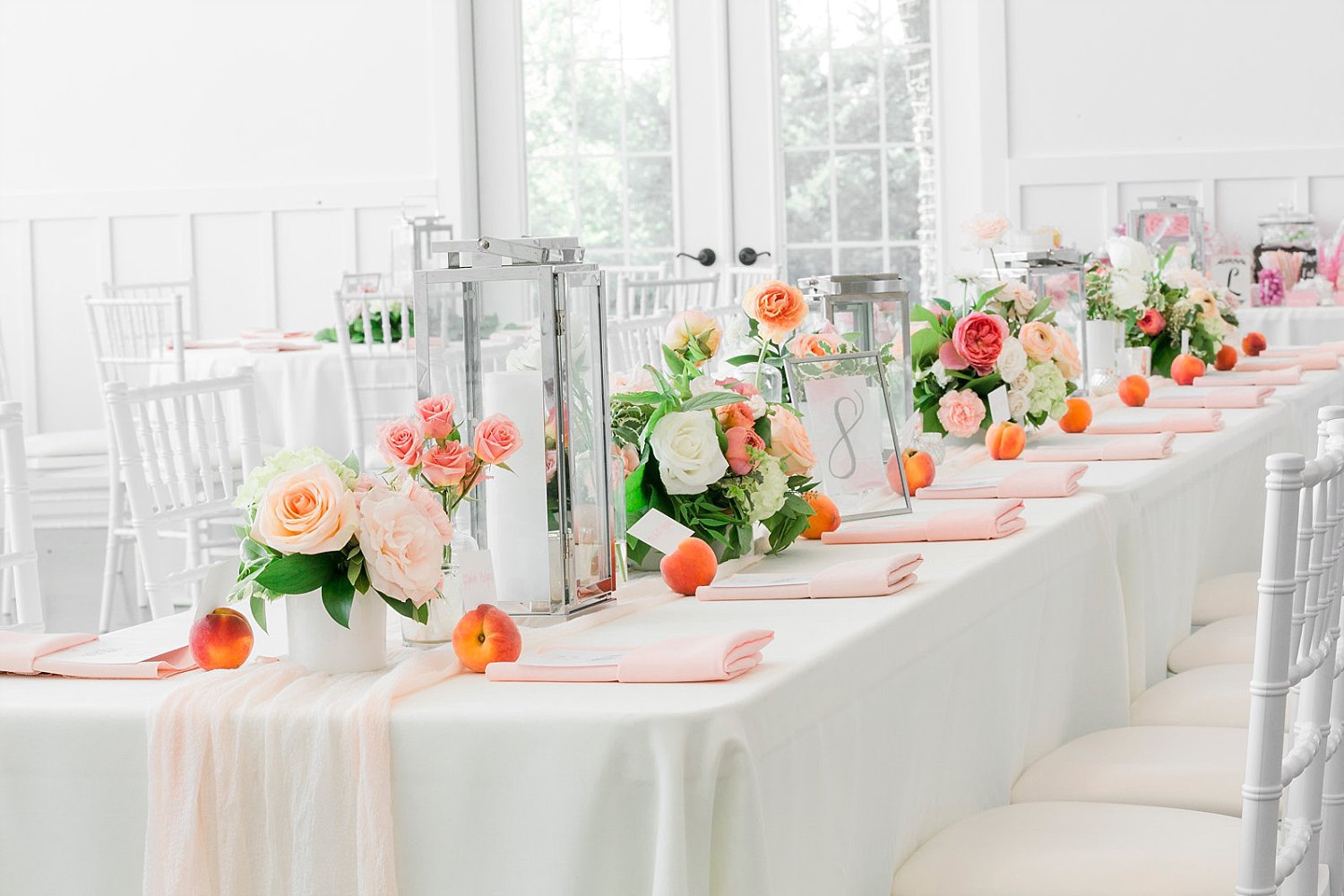 Peach themed southern wedding 