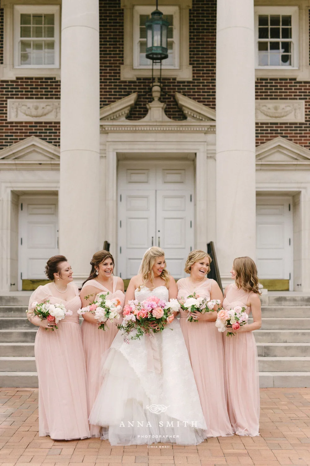 Perkins Chapel wedding with Blush bridesmaid Dresses