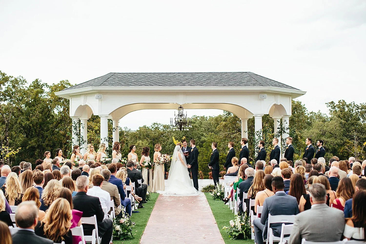 Parker Manor outdoor wedding ceremony in Weatherford TX