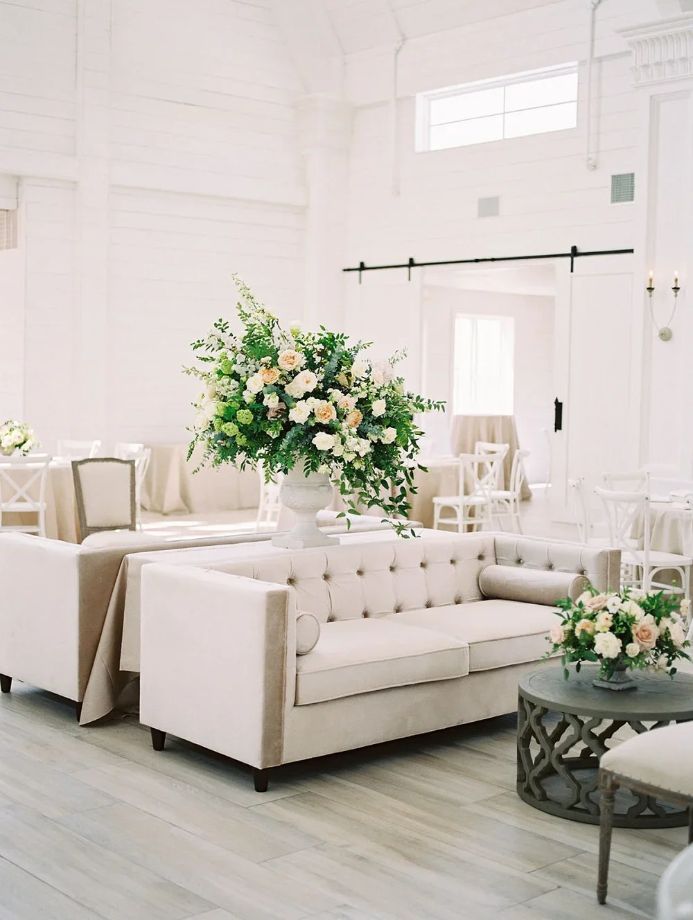 Nest at Ruth Farms reception with a seating area