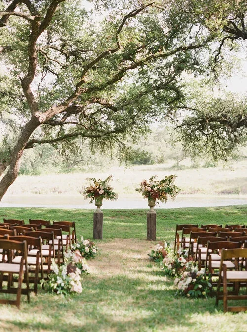Outdoor ceremony under Trees at Austin Texas Ceremony