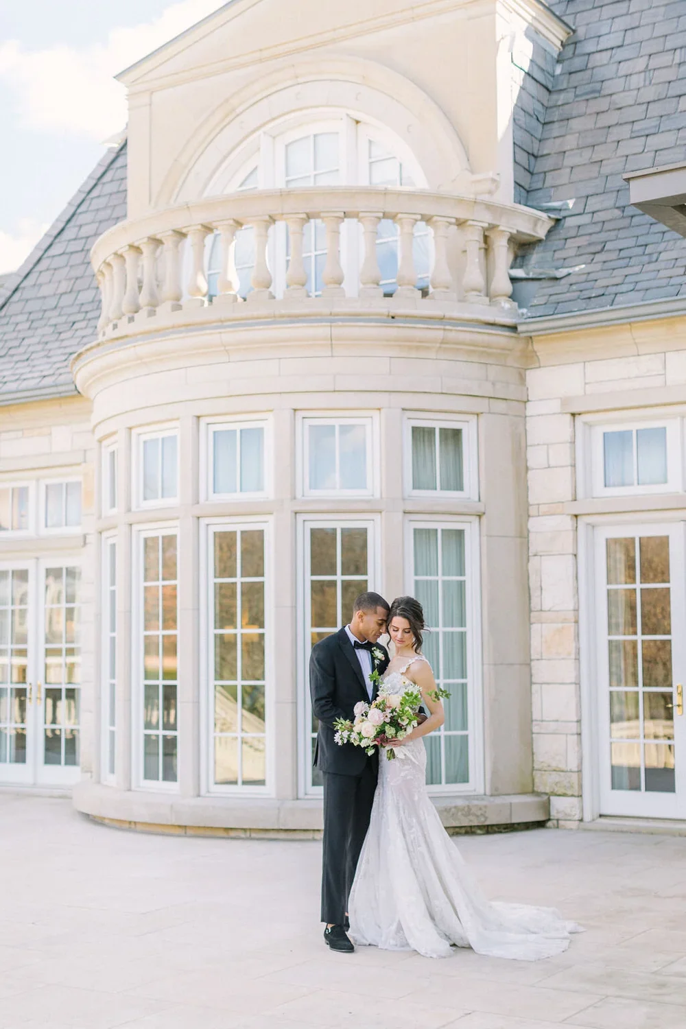 Couple on the outdoor patio at the Olana