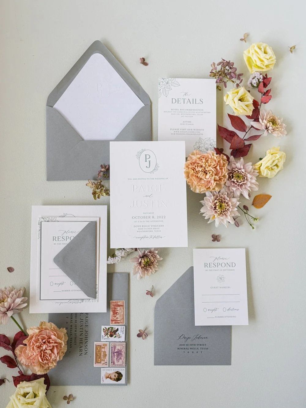 Sage Green Wedding Invitation