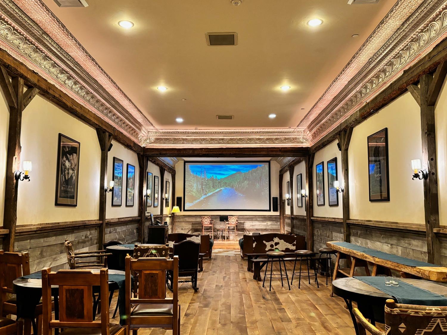 Movie and theater room at Ranch at Rock Creek