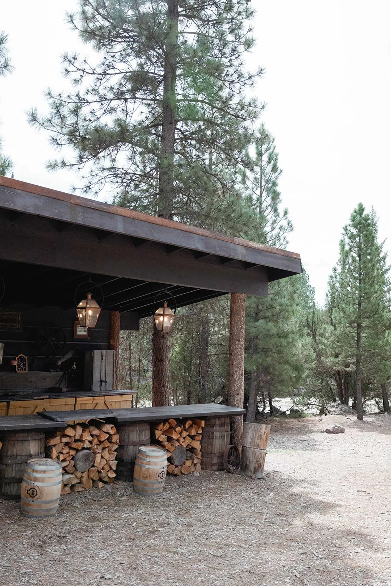 Chuckwagon cooking station at Paws Up event