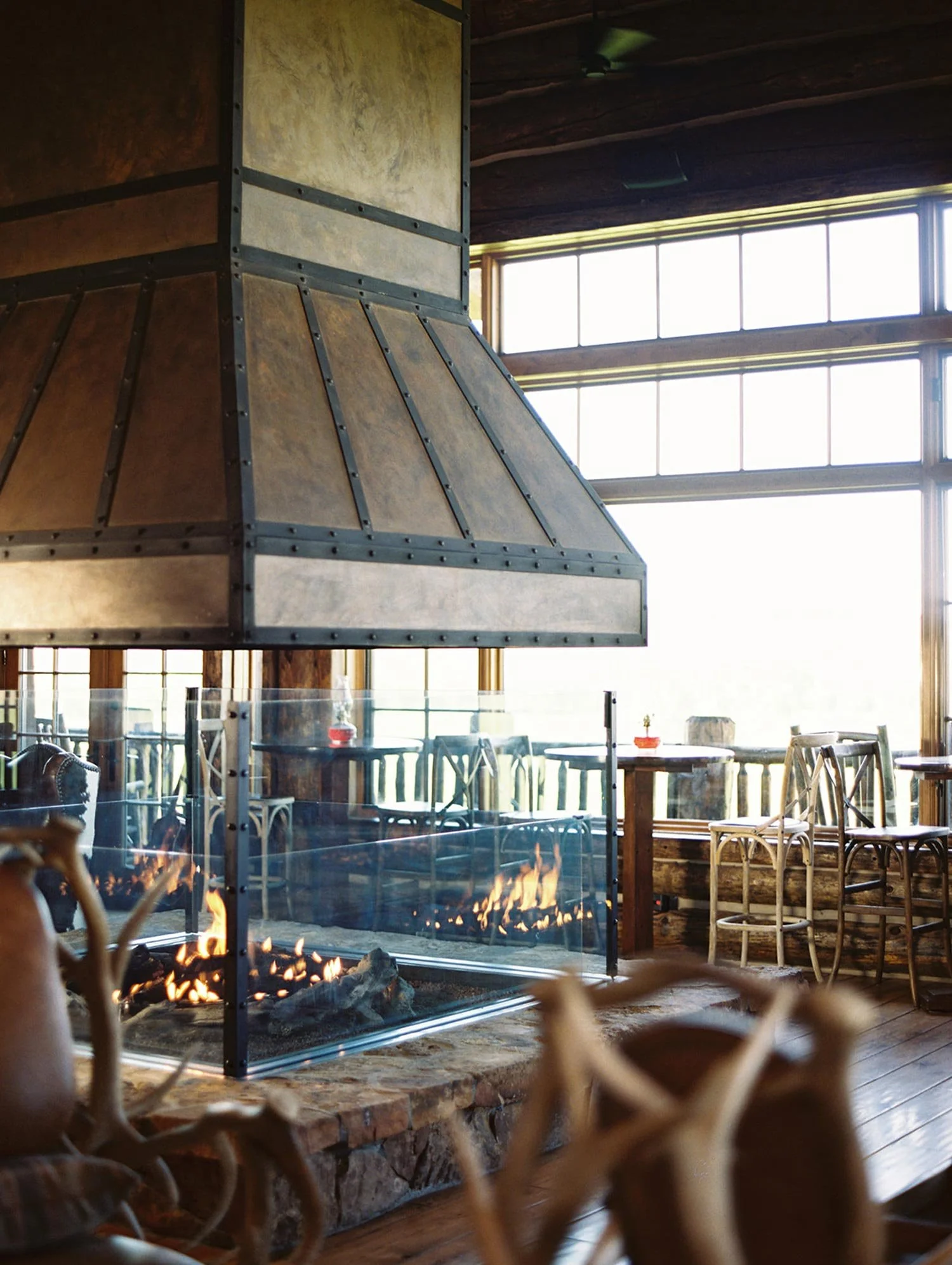 Fireplace at the Trailhead Lodge at Brush Creek