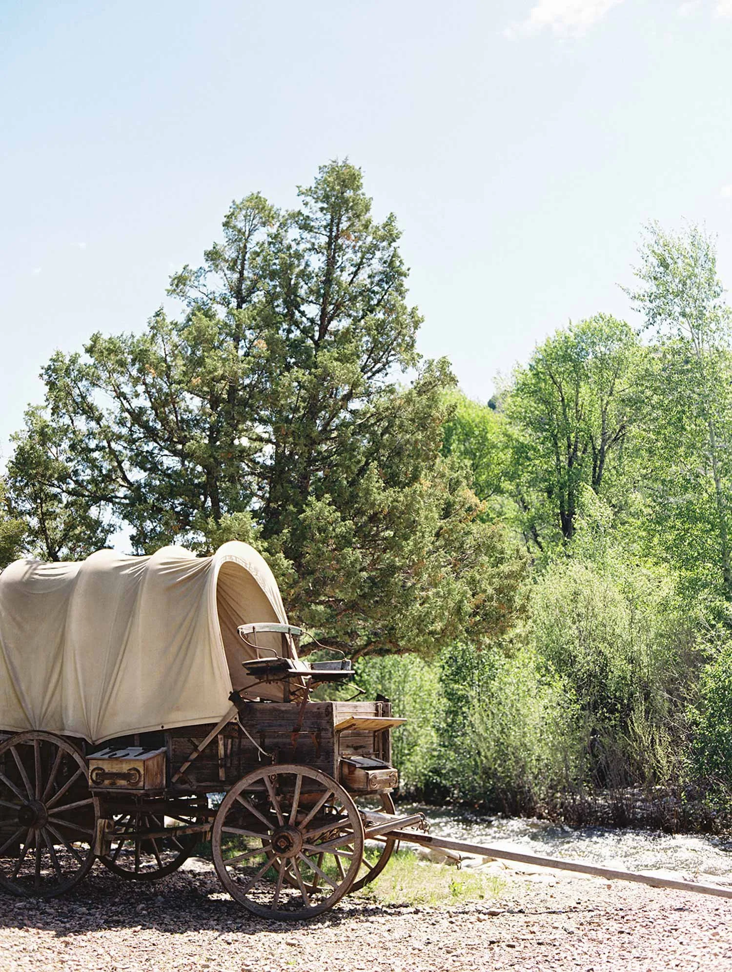 Chuckwagon at destination wedding in Wyoming