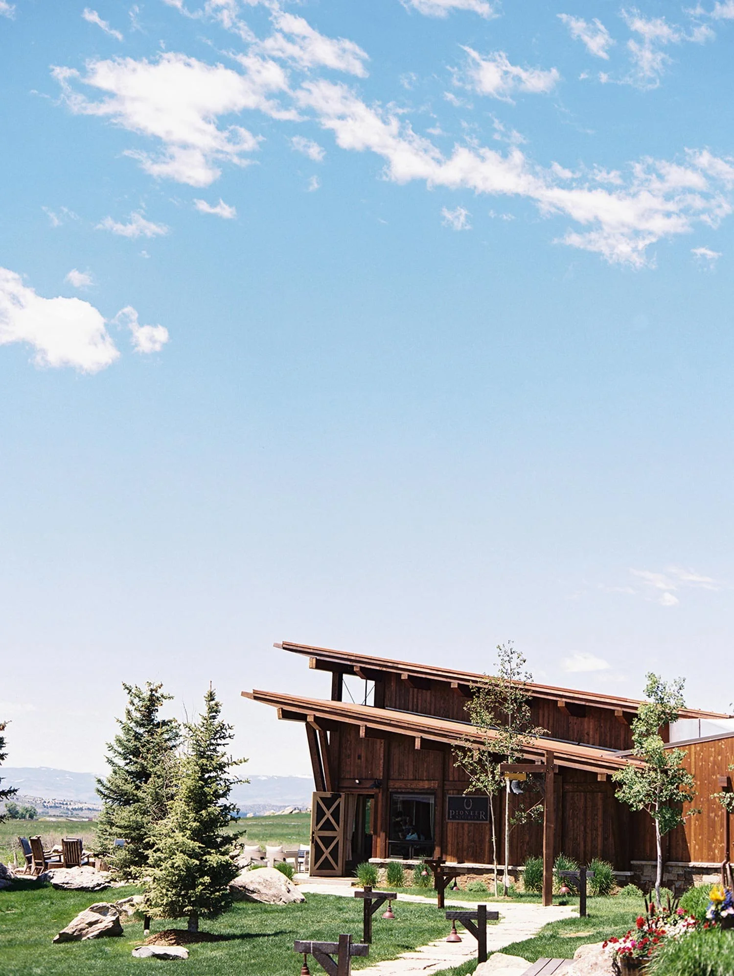 Exterior of the Pioneer Kitchen at Brush Creek Ranch