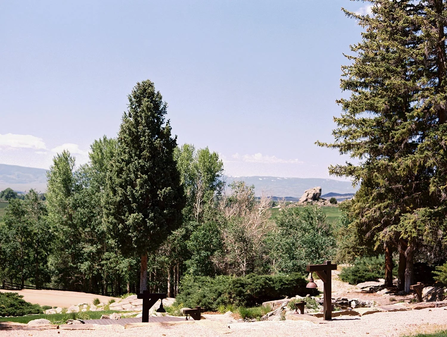 wedding gardens ceremony location at Brush Creek Ranch