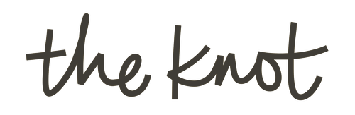The word "the knot" written in black cursive script.
