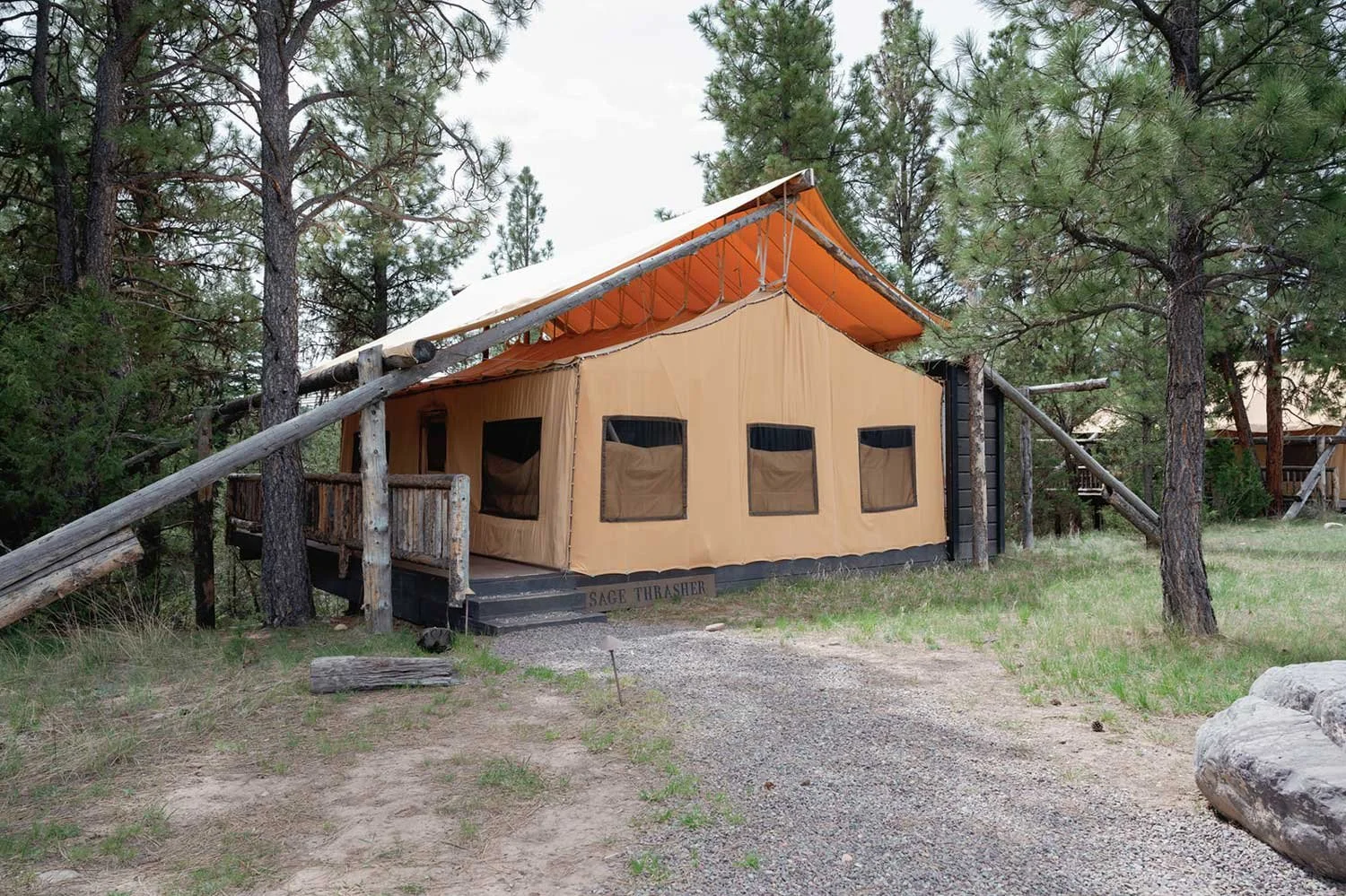 Glamping at Paws Up tent in Montana