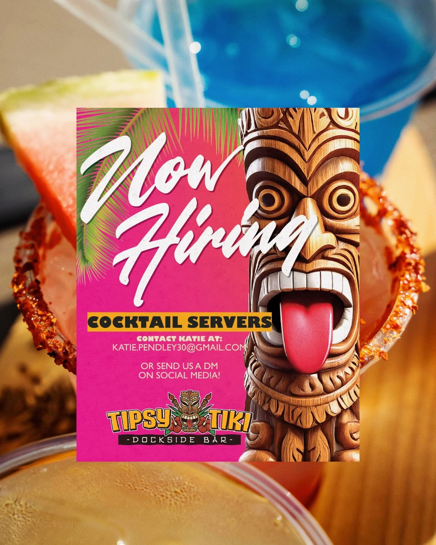 🌴 We&rsquo;re looking for new faces to join the tiki crew! 🍹
Apply today to be a Cocktail Server at Tipsy Tiki Dockside Bar &mdash; DM us or email Katie at katie.pendley30@gmail.com to get started!

#tipsytikokc