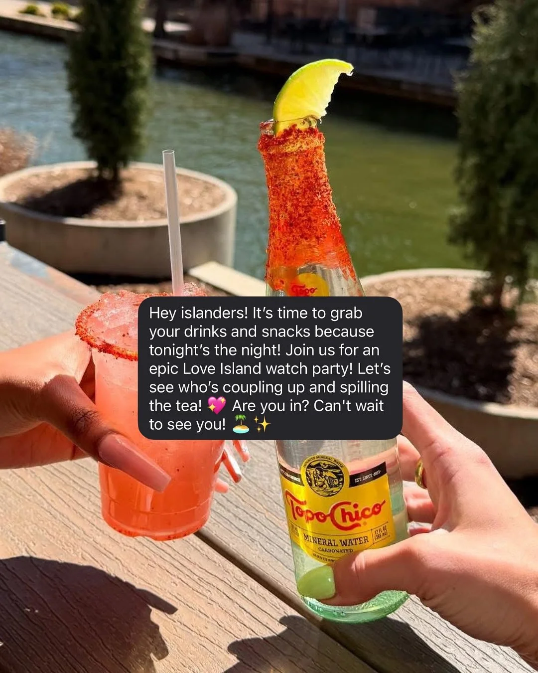 Love Island Watch Party. Tonight at 8PM. 🍹💕

Taco Tuesday specials, cold drinks, DJ Pollito, and all the drama on the big screen.

Grab your friends and claim a spot on the canal!

📍 Tipsy Tiki Dockside Bar | @bricktown 

#tipsytikiokc #bricktowno