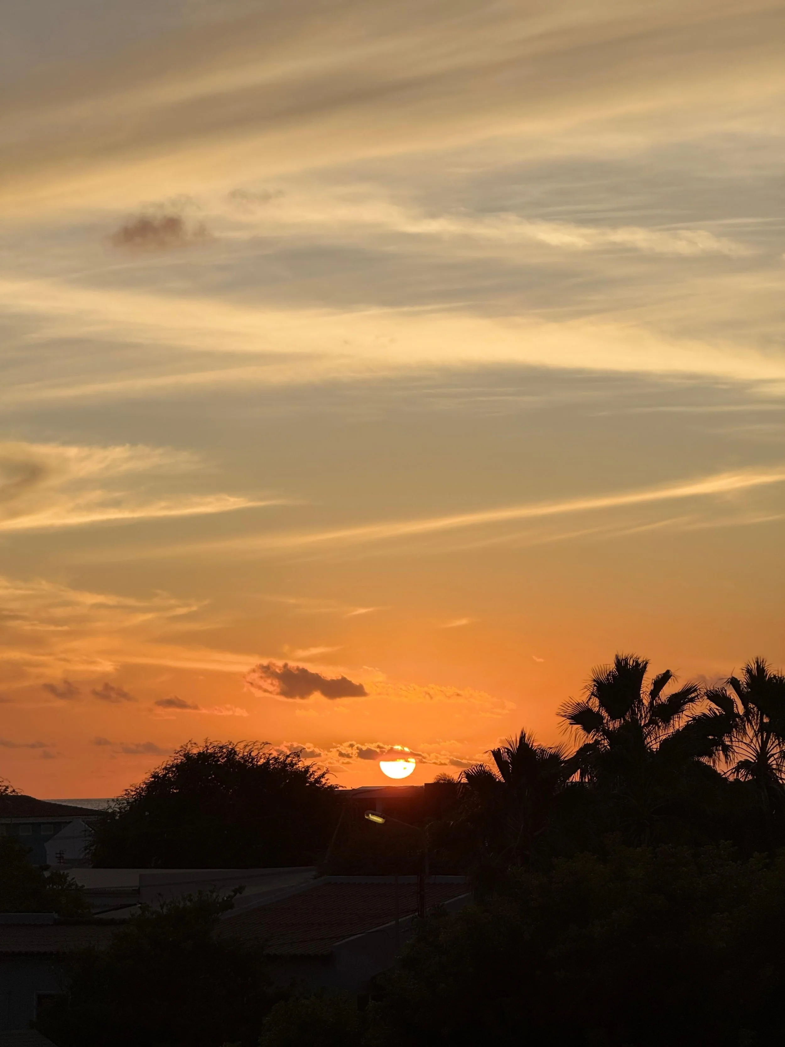 Colorful sunset sky with clouds viewed from Kas Pitava
