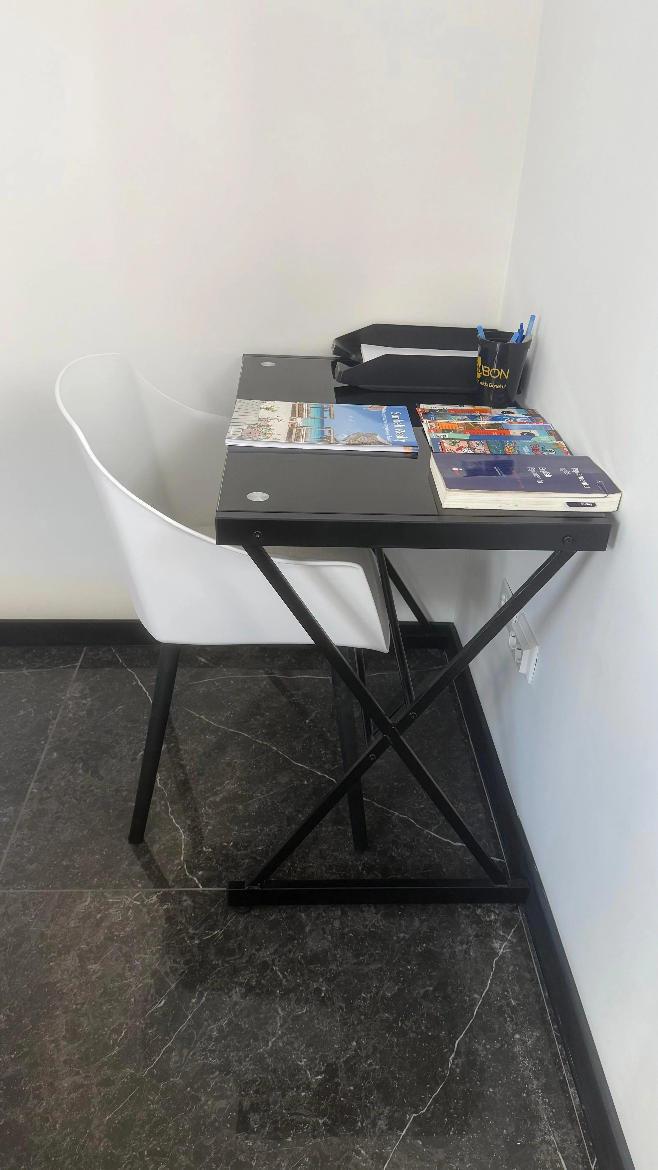 Desk and chair
