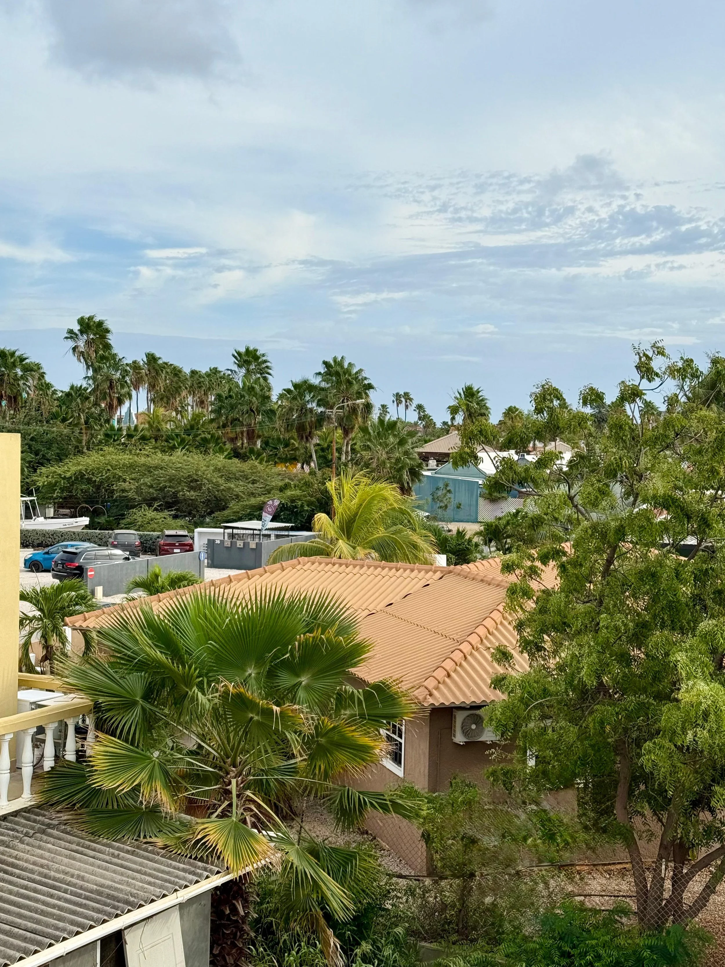 Scenic view of trees and houses around Kas Pitava