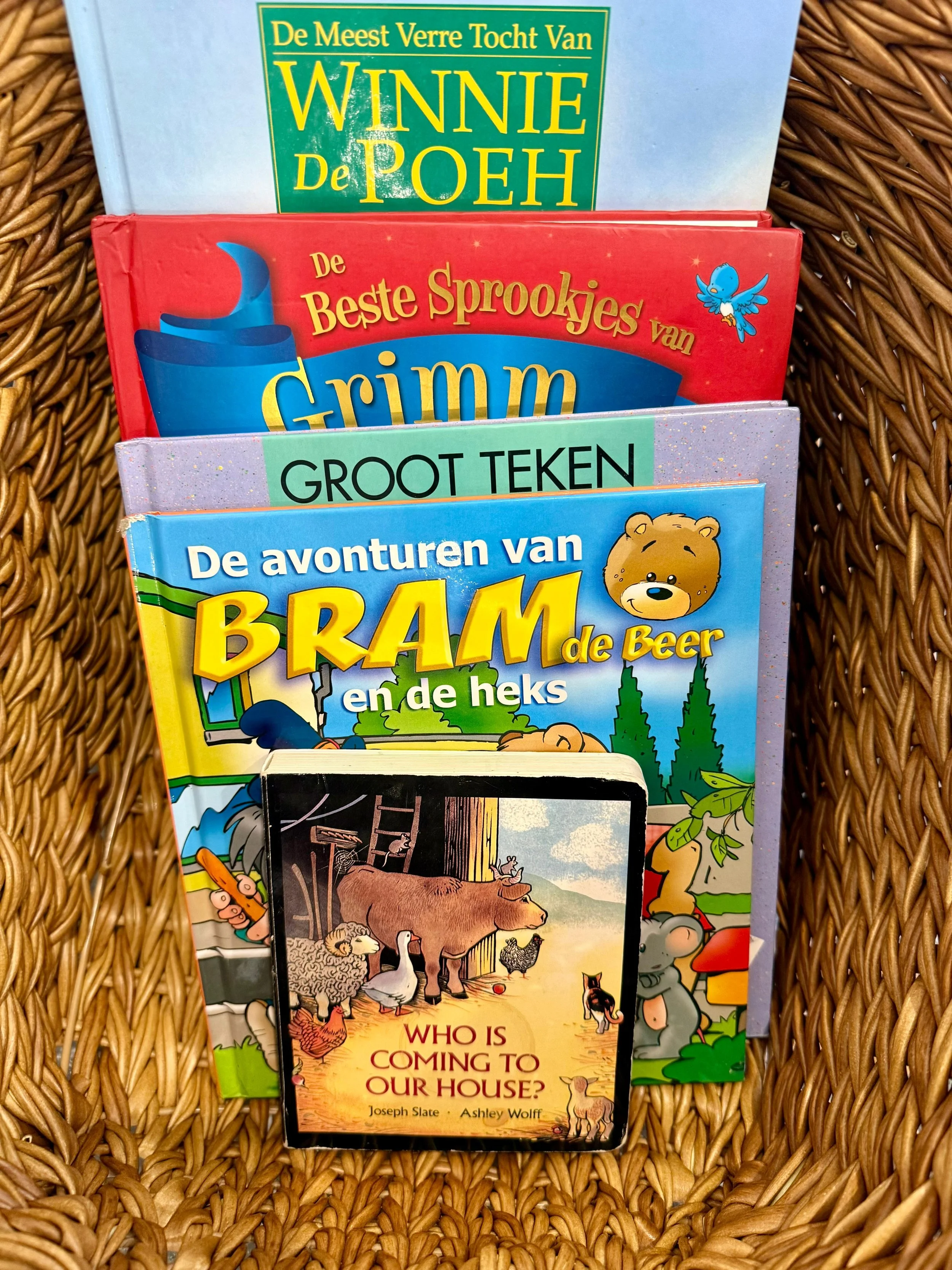 Dutch children’s books at Kas Pitava – ideal for family-friendly stays.