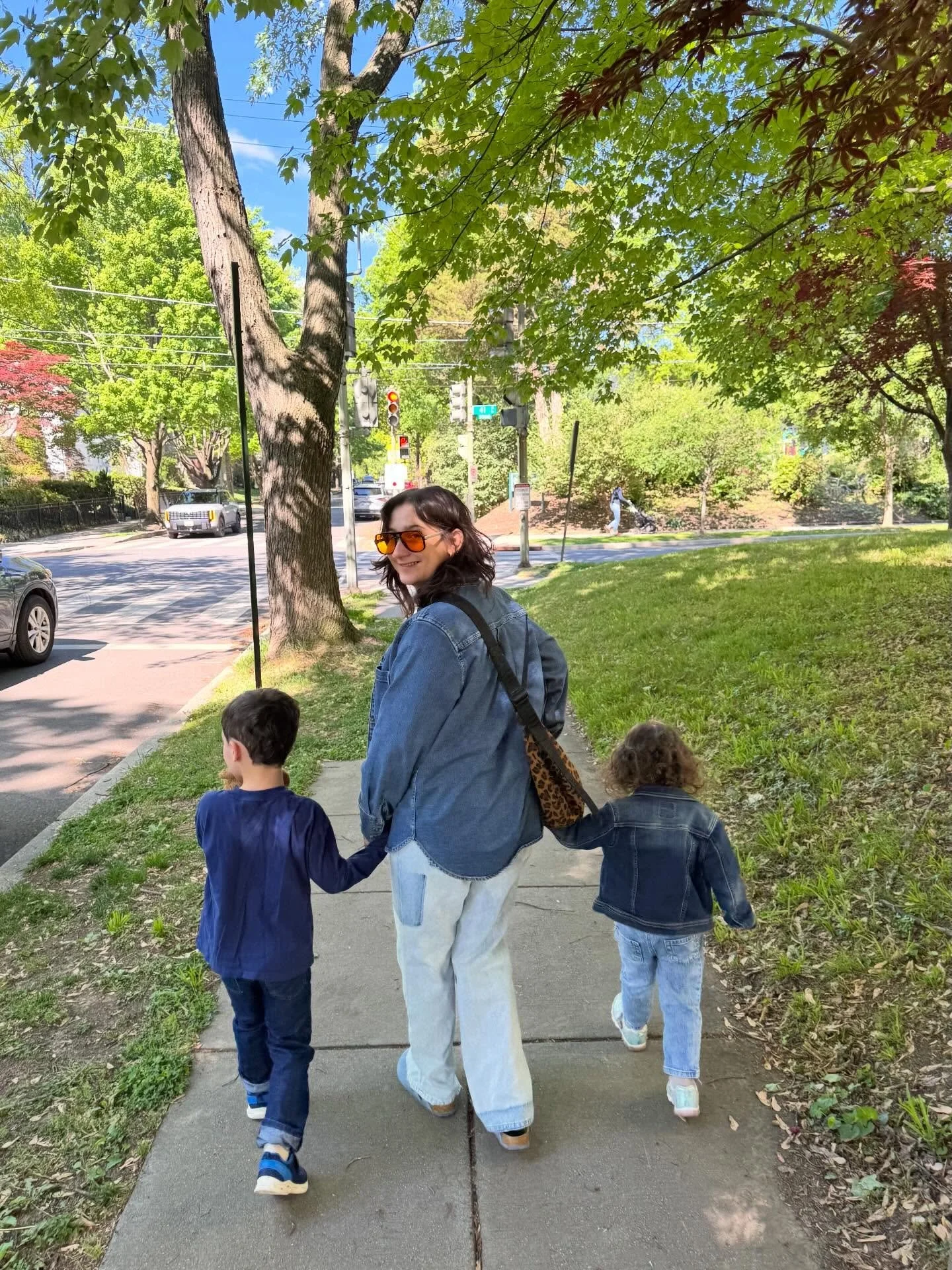 Twinsies!! The denim on denim look works for all ages