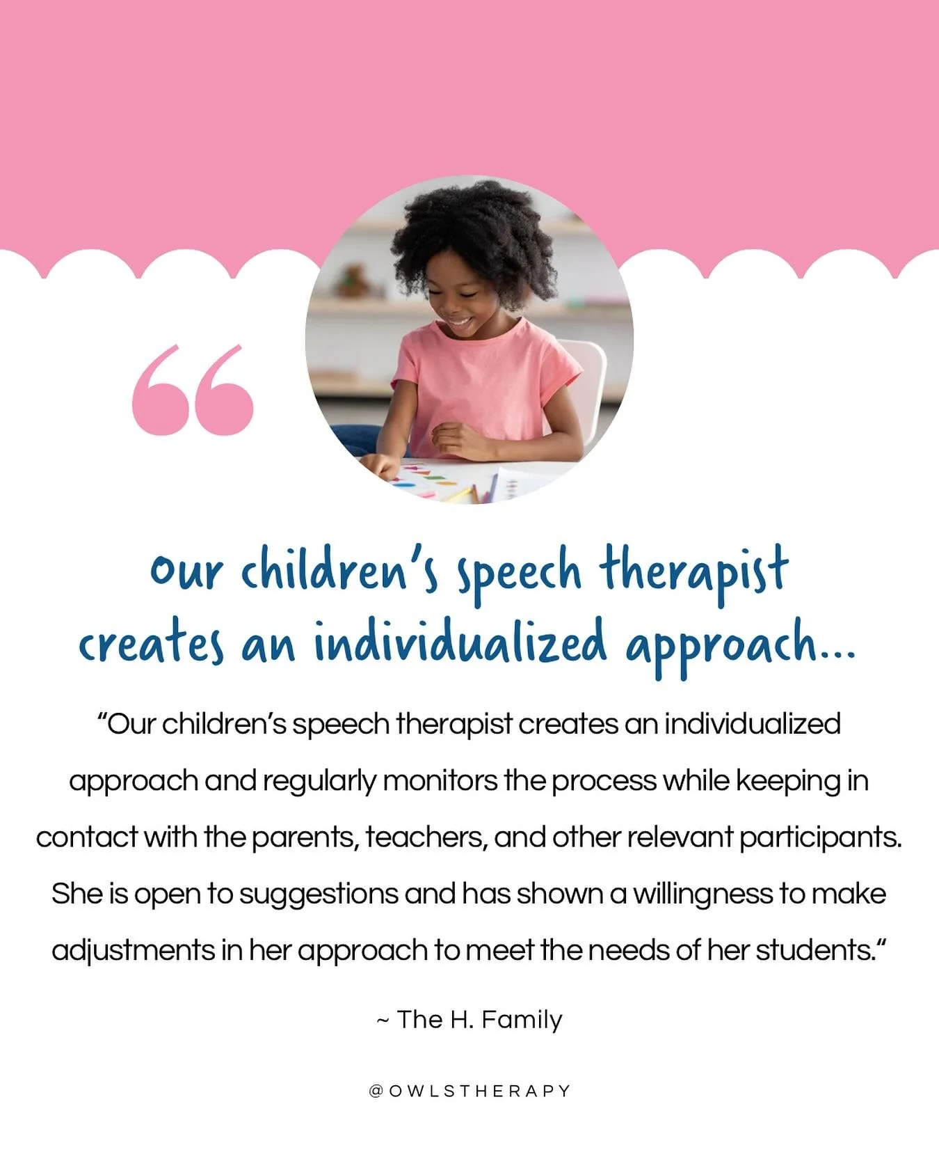 Being a part of your child’s journey brings us so much joy. If you’re looking for speech therapy that’s dedicated, effective, and caring, we’re here for you! 🦉💕
Contact us for a free phone consultation! We’ll chat thr