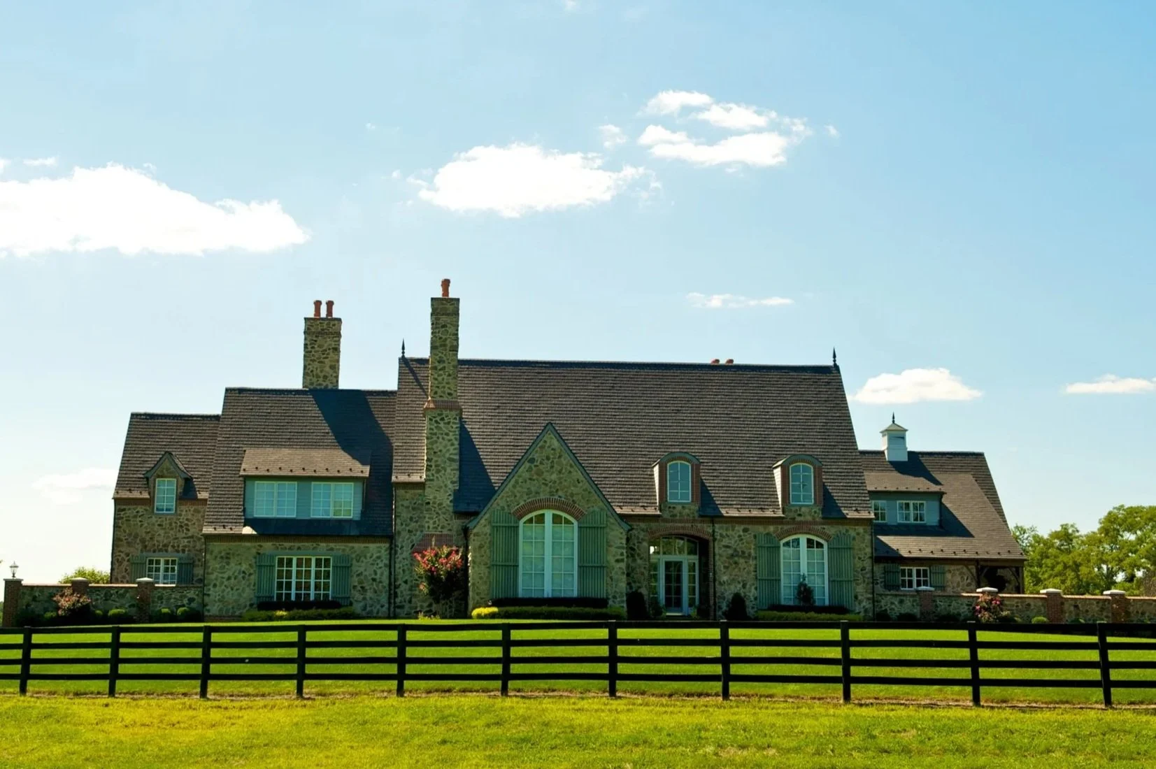 Milton, GA home with horse fence