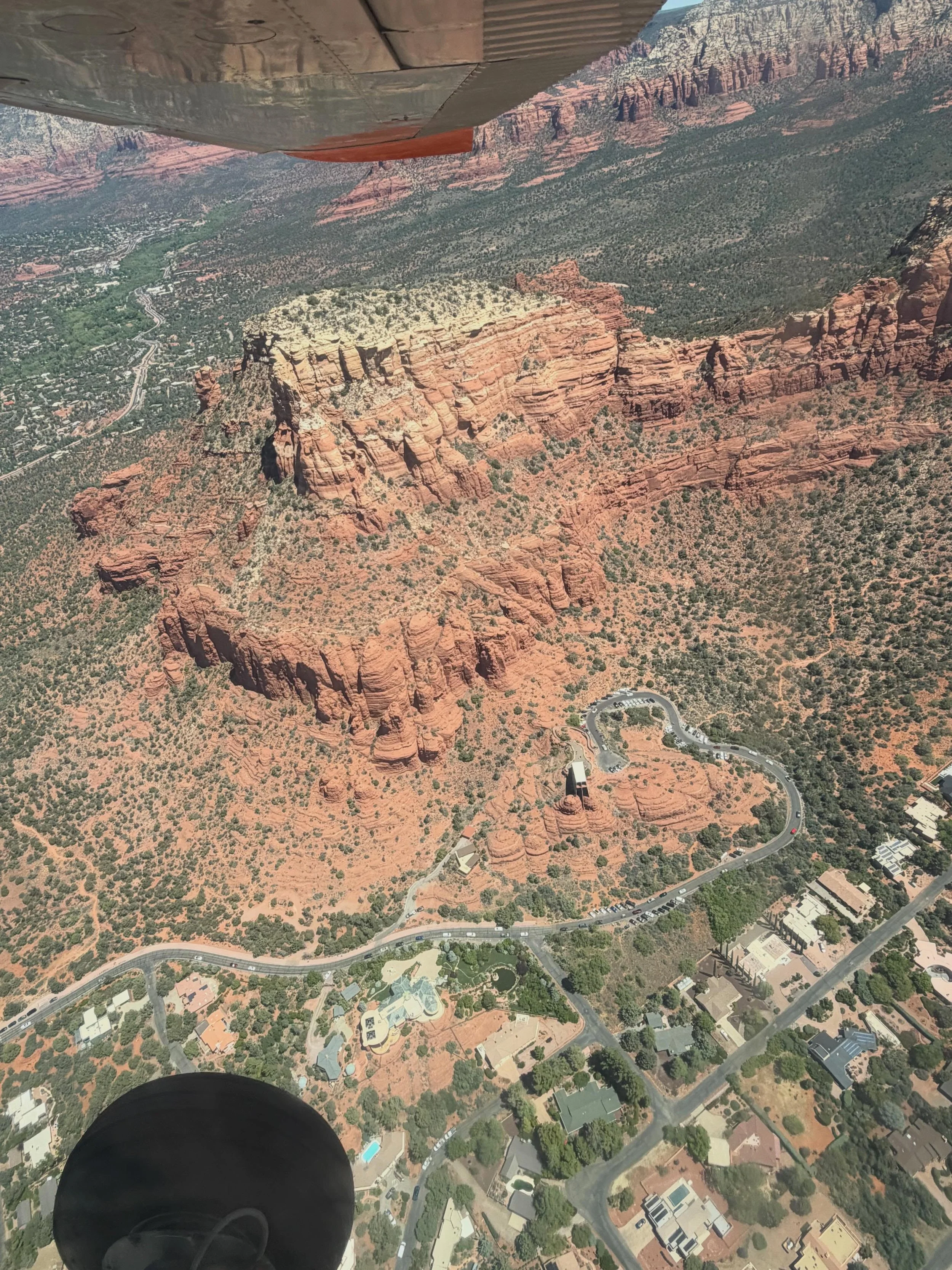 An icon&hellip; from a whole new angle ✈️

The Chapel of the Holy Cross from above is one of those views that never gets old. Carved into Sedona&rsquo;s red rocks, it&rsquo;s even more incredible when you see how it fits into the landscape.

This is 