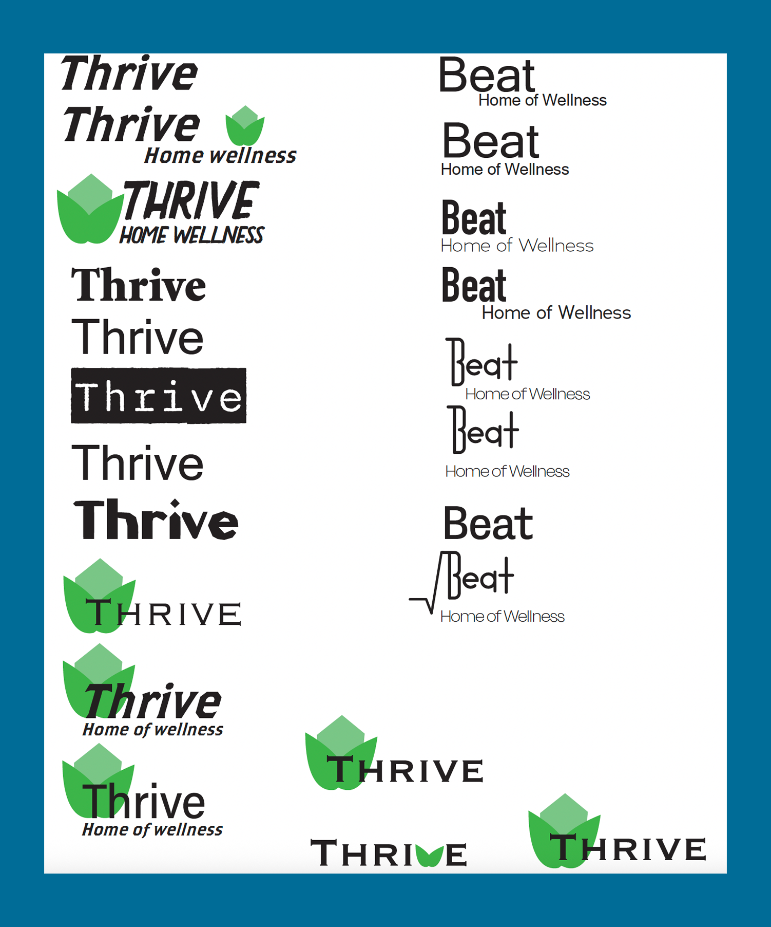 Thrive And Beat Initial Concepts