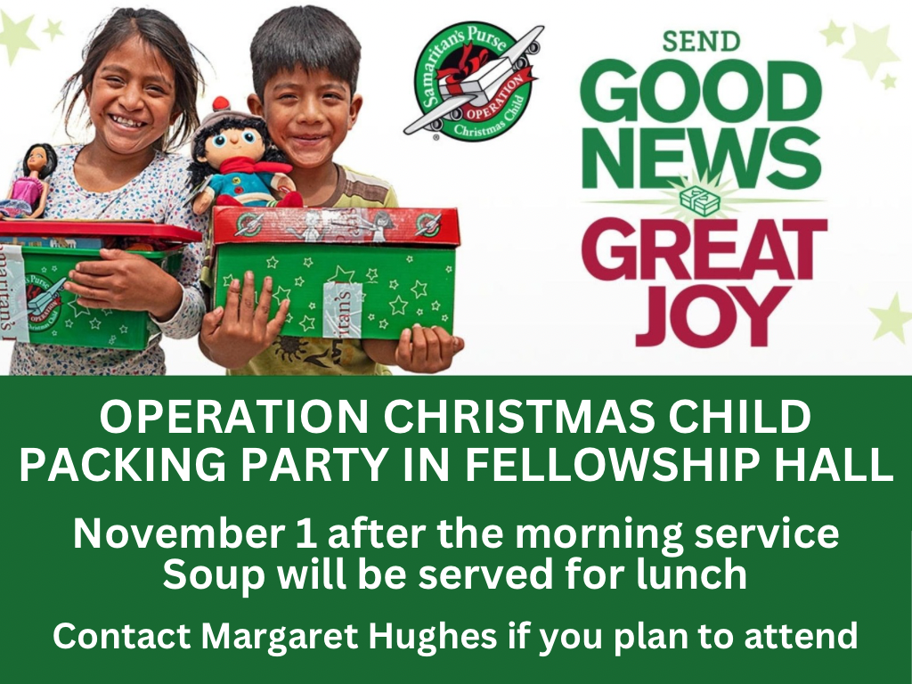 Operation Christmas Child Pack-A-Thon