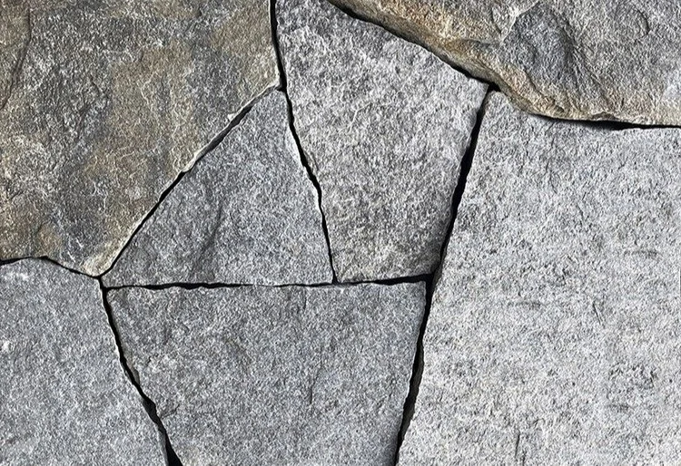 Close-up of Dove Gray mosaic veneer.