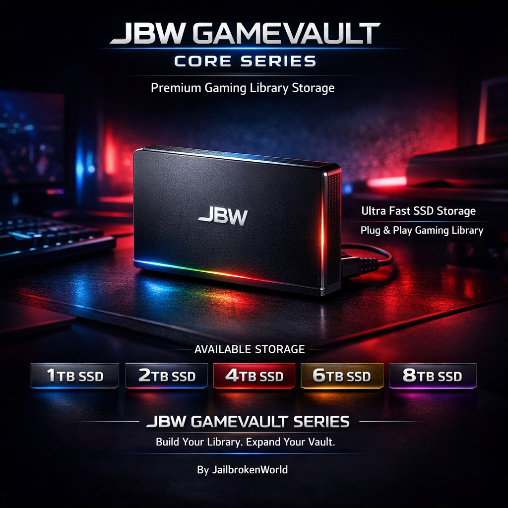 JBW GameVault – OMEGA SERIES | OMEGA 8000 Edition (8TB SSD) – 170+ Premium Games