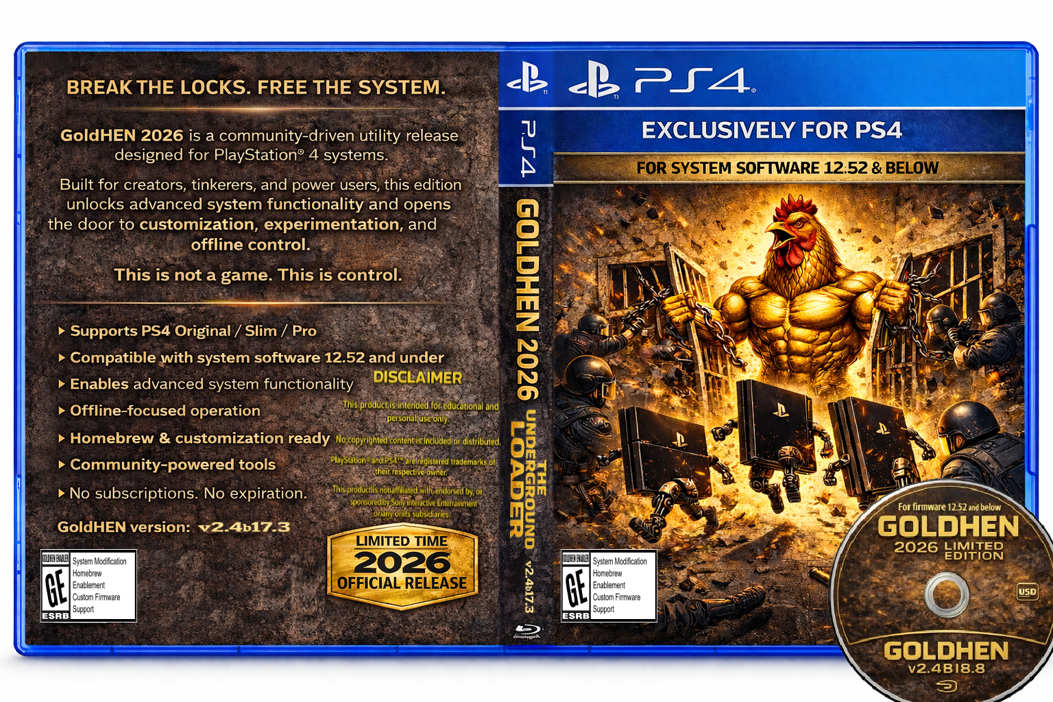 PS4 Blu-ray Exploit Disc + Preloaded USB Package (FW 9.00 – 12.02)