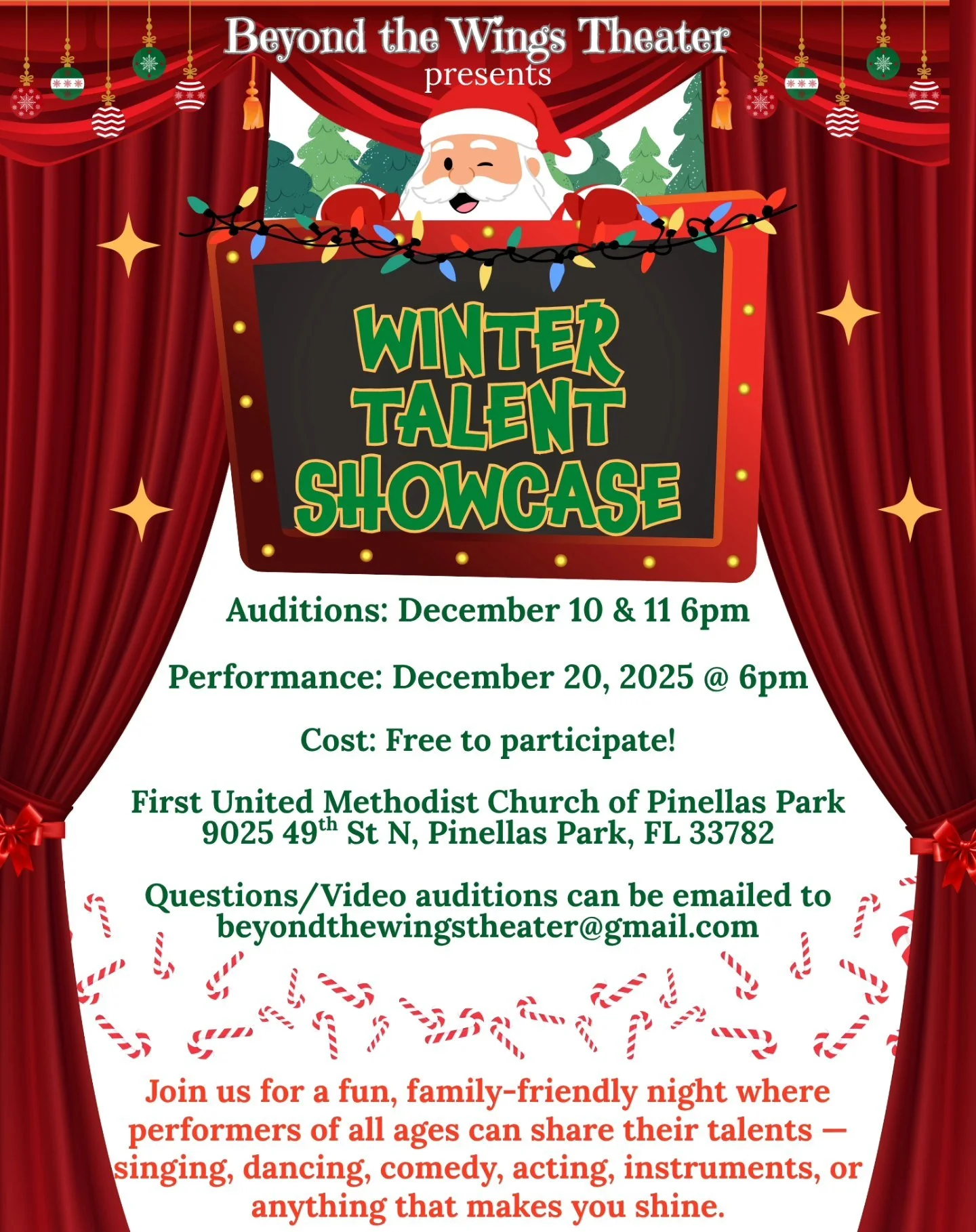 Audition for the Winter Talent Showcase