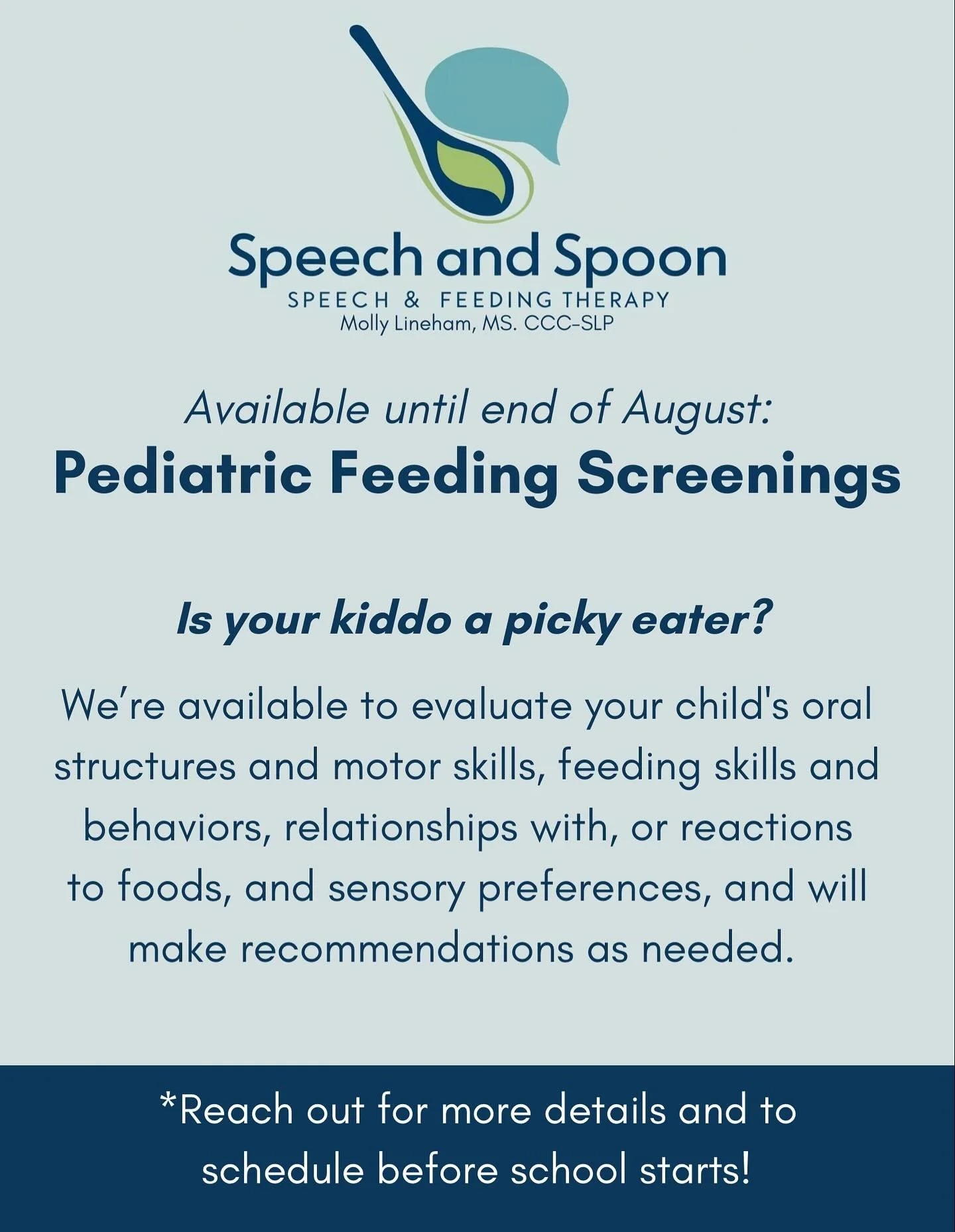 Feeding consultations are available too!