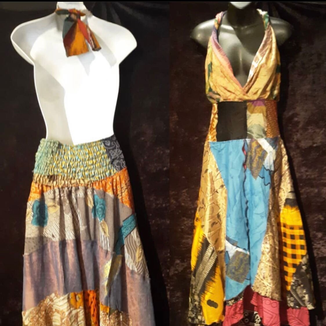 Handmade Silk Halter Dresses