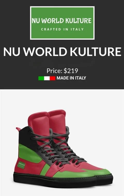 Black Power High Top Sneakers