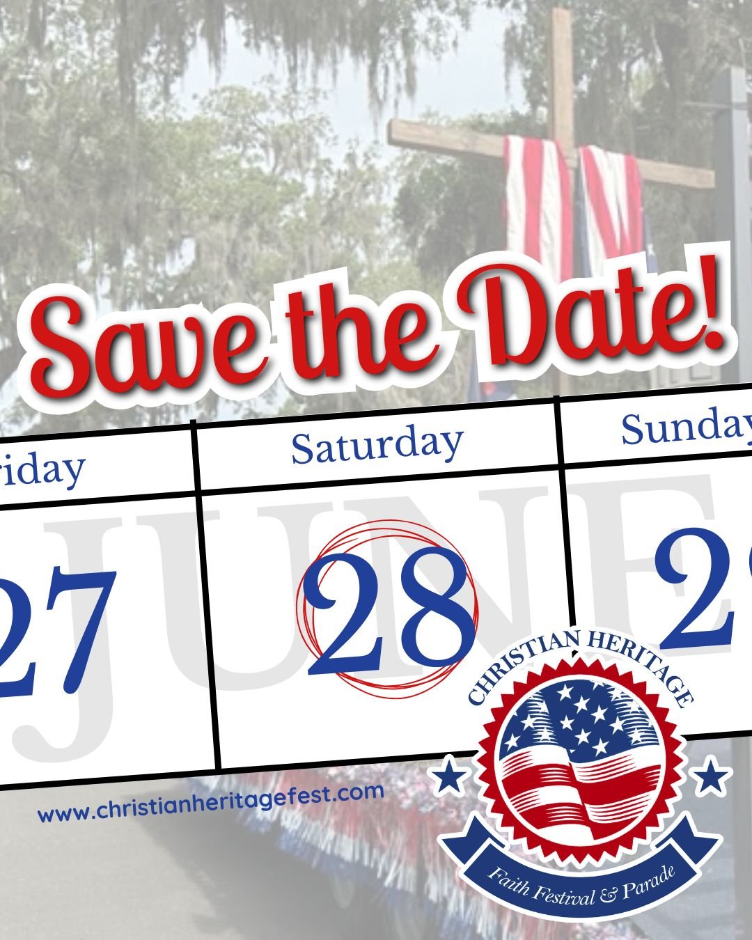 📅 Save the Date — June 28, 2025
It’s almost time to take it to the streets.
The Christian Heritage Parade & Faith Festival is coming back to Fernandina Beach—and this year, we’re lifting high the name of Jesus with boldn