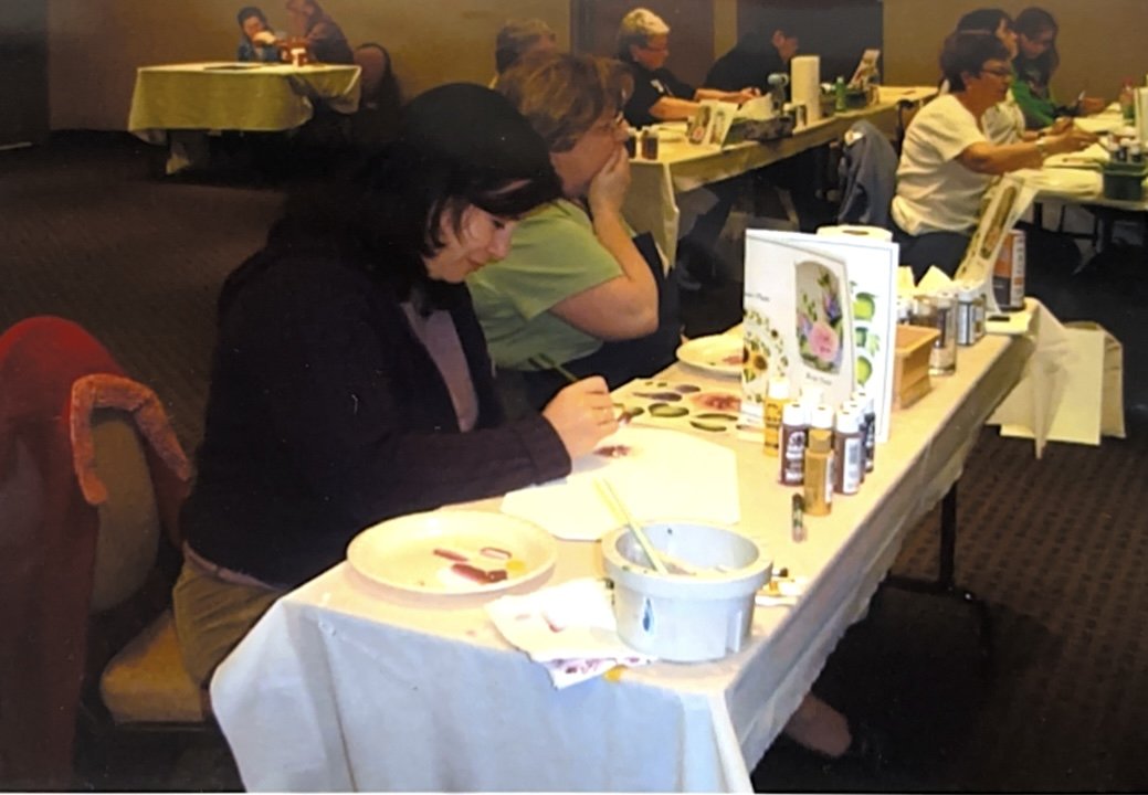 Three days straight of painting in a hotel conference room with 50 other students.