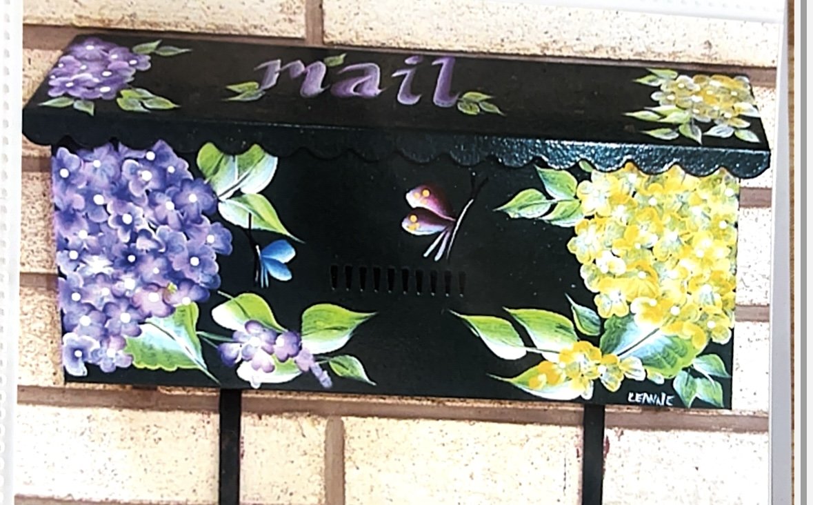 My mailbox was needing some sprucing up, so I added some colour and fun bugs.