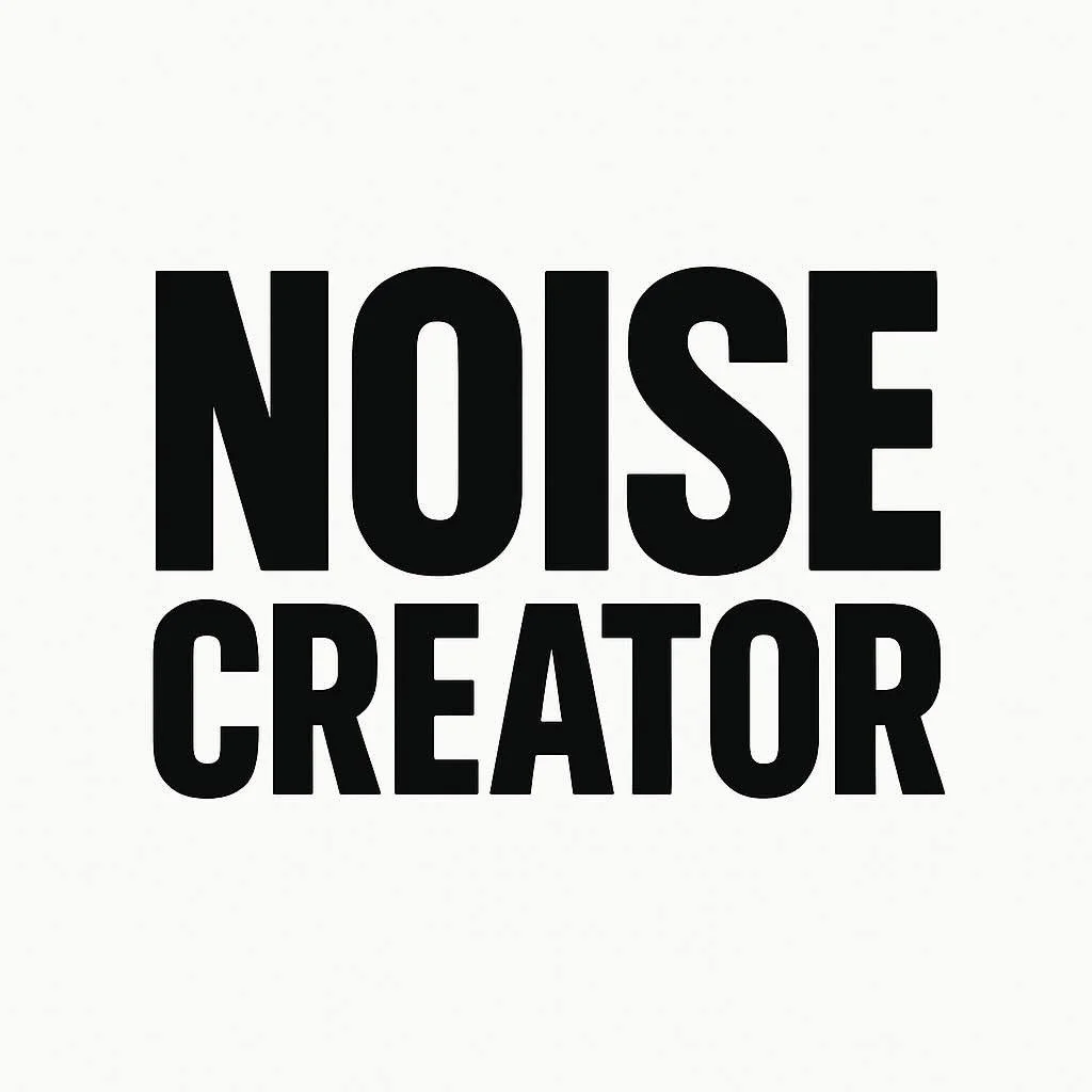 Bold black text on white background says 'NOISE CREATOR' in all caps.