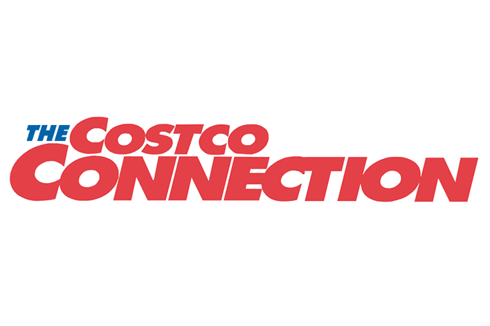 The Costco Connection logo with the word 'The' in blue and smaller, and 'Costco Connection' in large red letters.