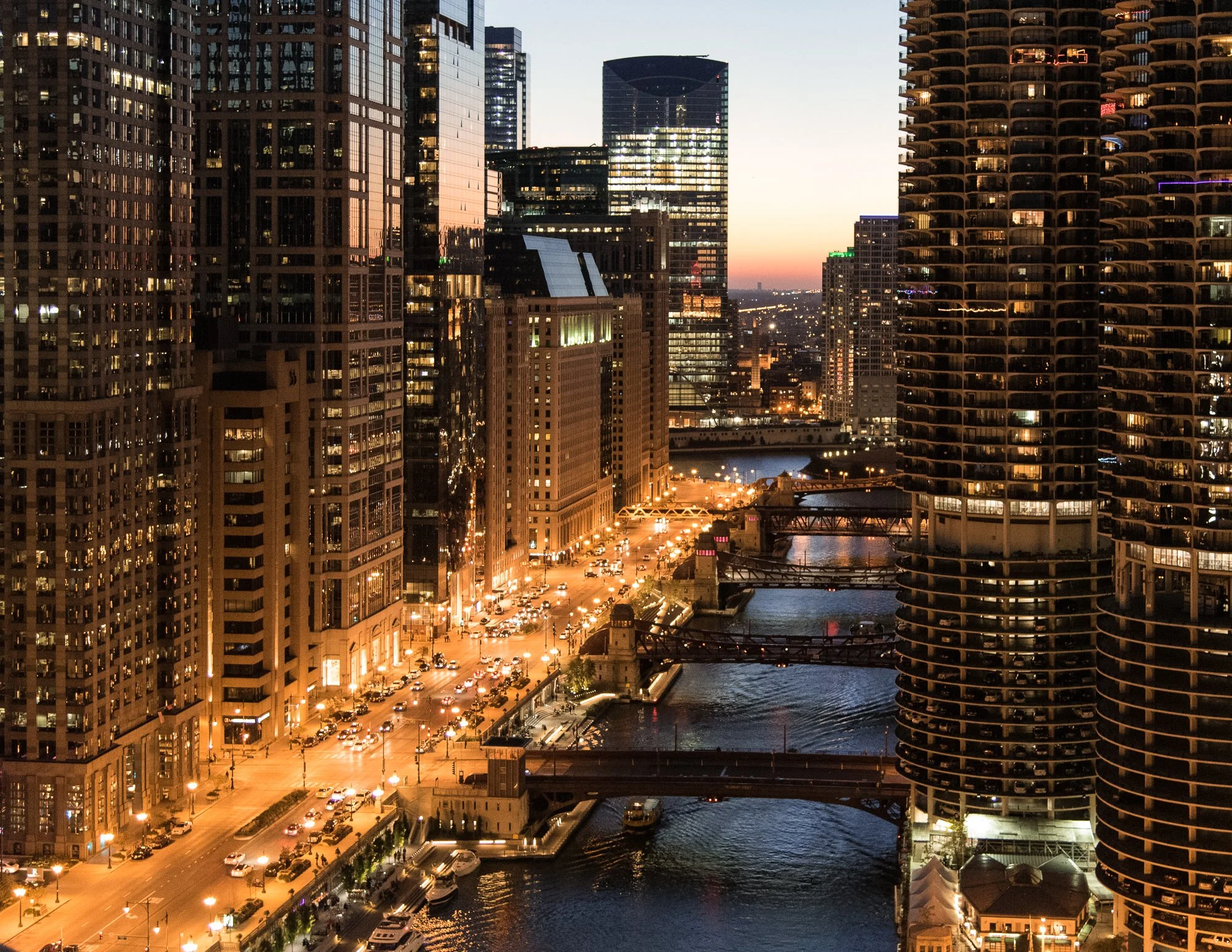 Chicago at dusk