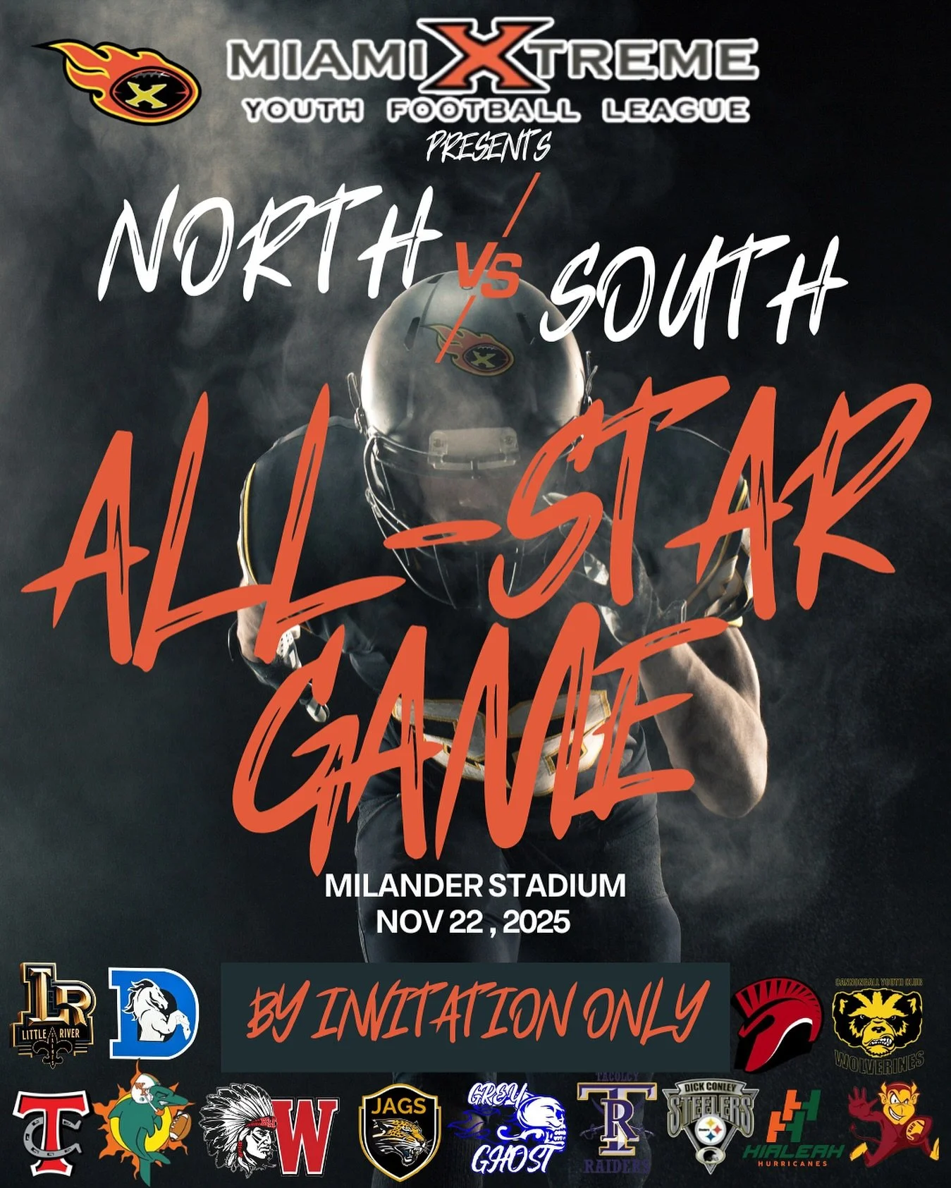 🔥🏈 NORTH vs SOUTH 🏈🔥

The All-Star Game is going down‼️ This year is gonna be EPIC 🤯✨

📣 Attention HIGH SCHOOL COACHES &mdash; you don&rsquo;t wanna miss all the TALENT being showcased on this day 👀💯

📍 Milander Stadium
📅 11/22/25

LETS GOO